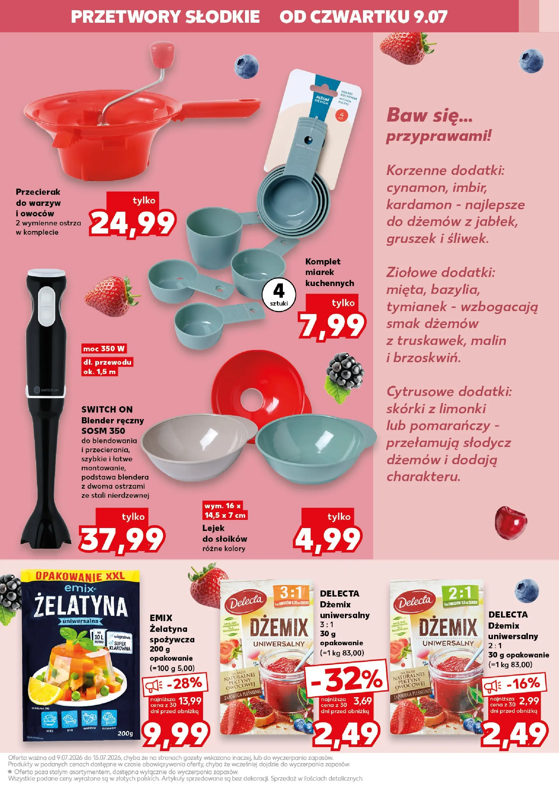 Kaufland gazetka - Gotowanie od 09.07.2026 - od jutra PDF | Strona: 7 | Produkty: Tymianek, Blender ręczny, Kardamon, Blender