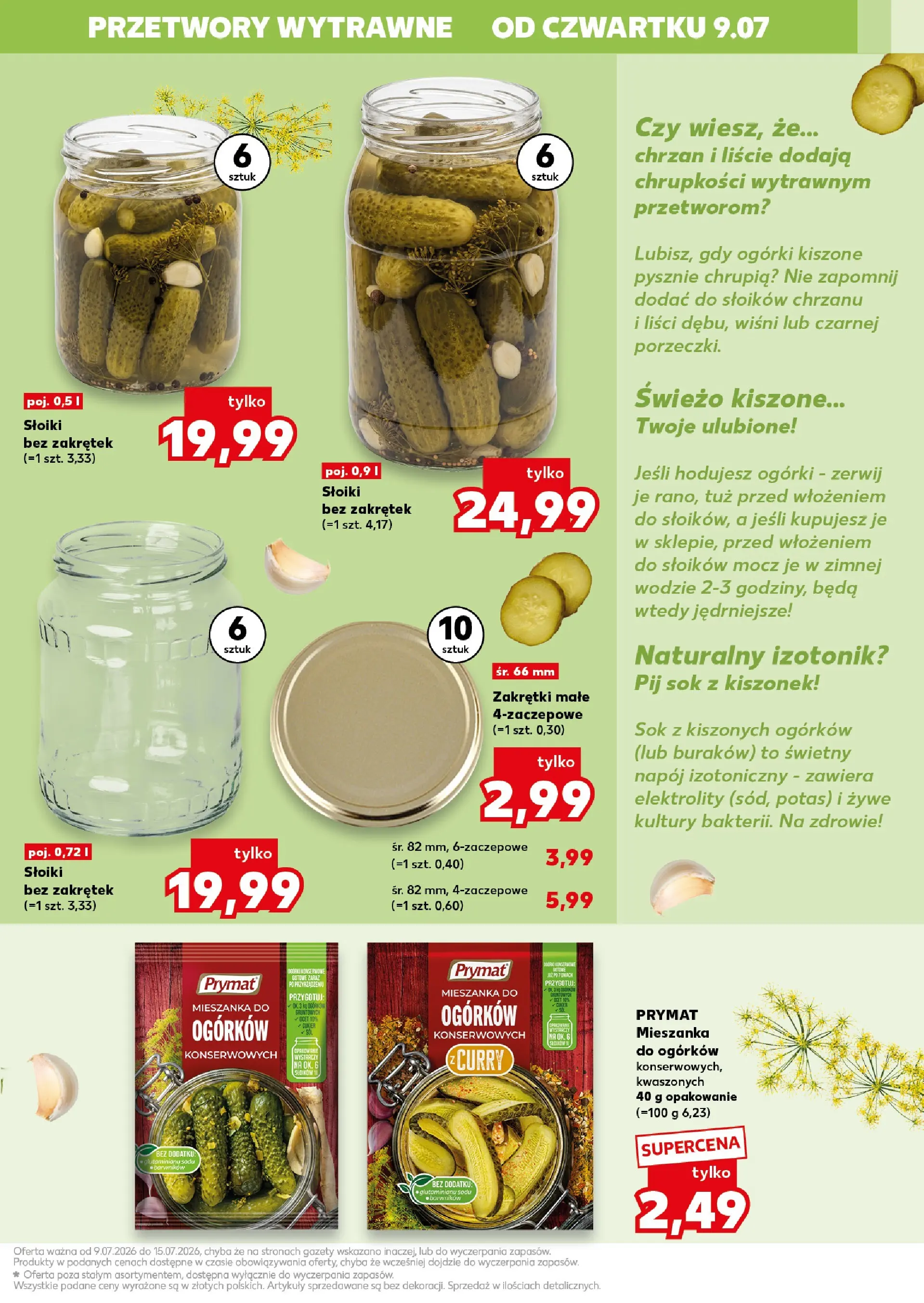 Kaufland gazetka - Gotowanie od 09.07.2026 - od jutra PDF | Strona: 13 | Produkty: Curry, Chrzan, Sok, Ogórki