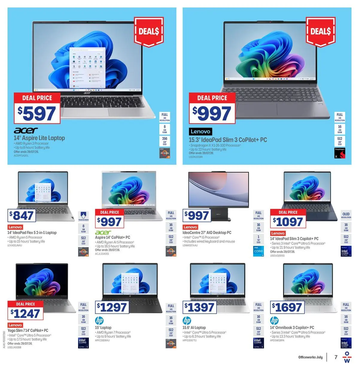 Officeworks - Beacon Deals - 12/07/2026 > weekly / monthly specials | Page: 7 | Products: Battery, Pc, Desktop, Mouse