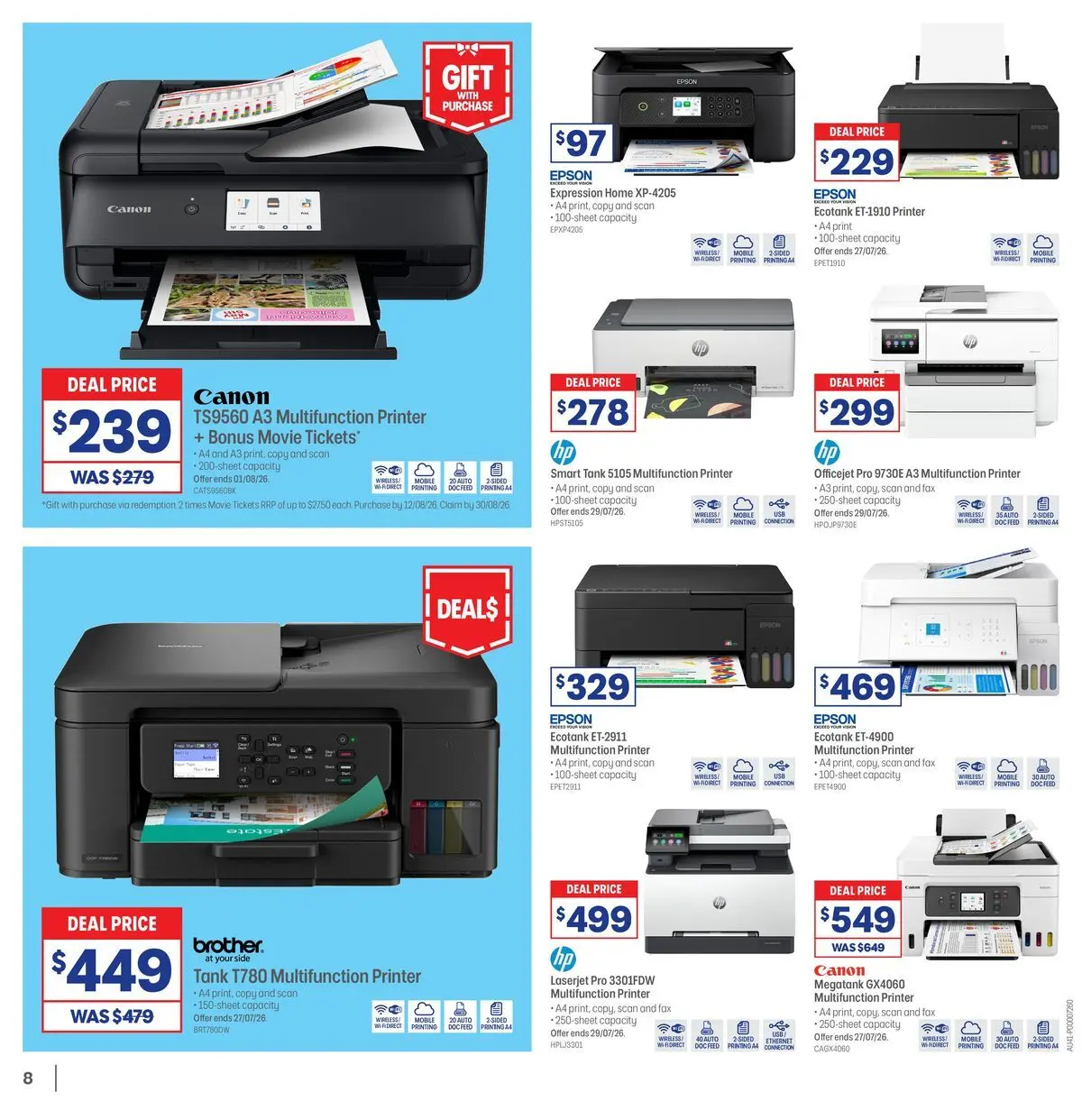 Officeworks - Beacon Deals - 12/07/2026 > weekly / monthly specials | Page: 8 | Products: Printer, Fax, Mobile
