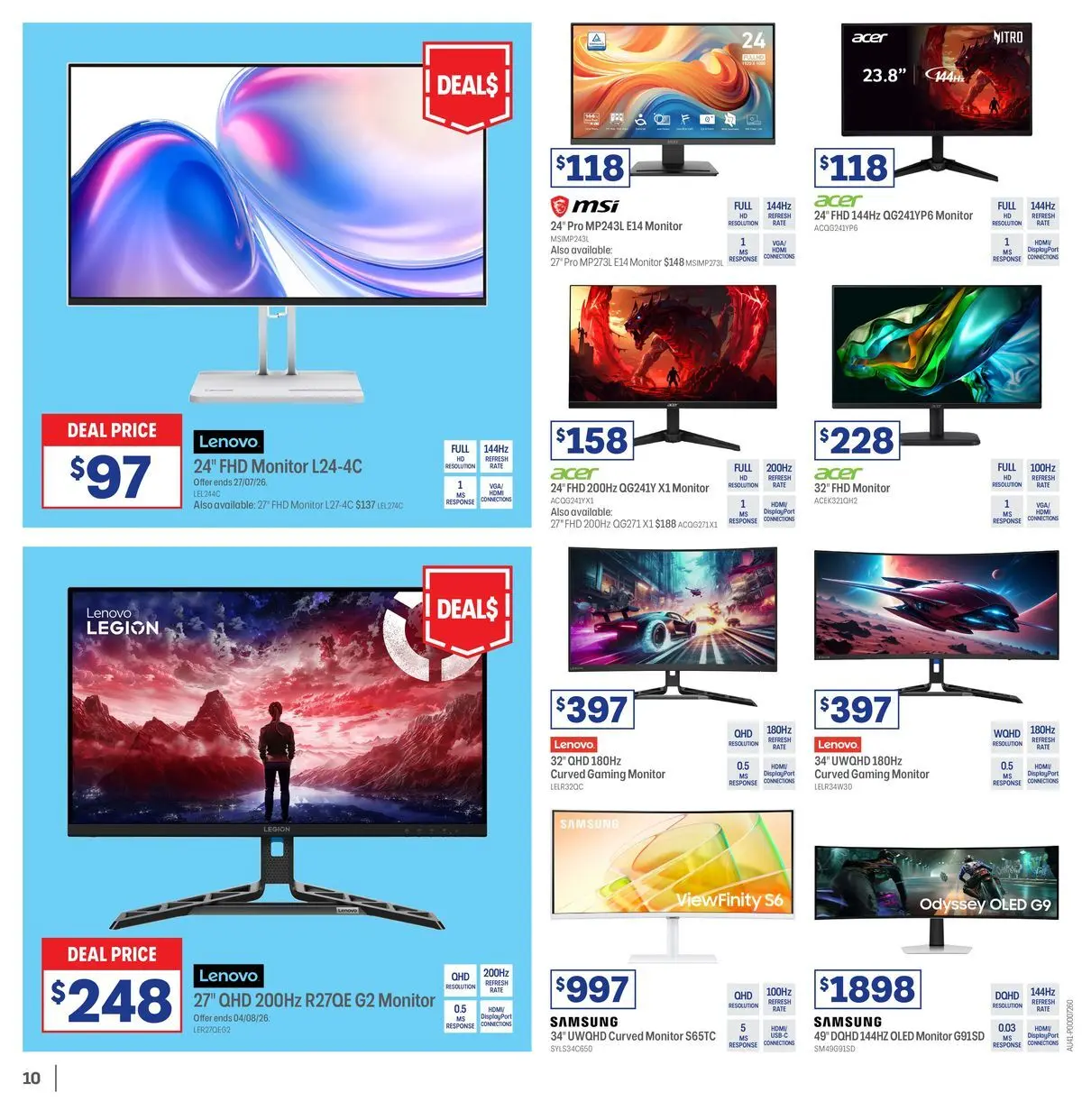 Officeworks - Beacon Deals - 12/07/2026 > weekly / monthly specials | Page: 10 | Products: Monitor, Usb