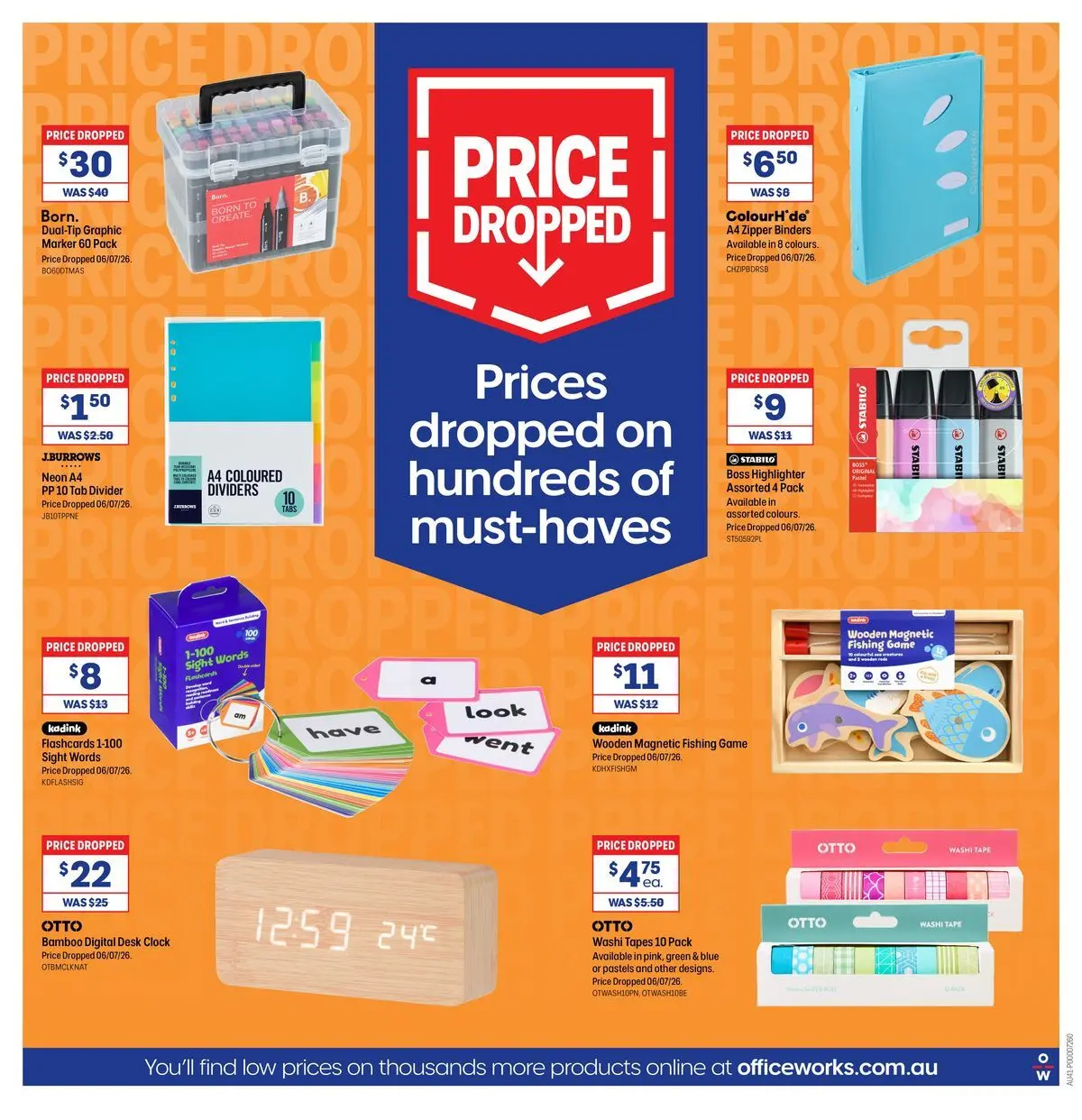 Officeworks - Beacon Deals - 12/07/2026 > weekly / monthly specials | Page: 16 | Products: Desk, Highlighter, Clock, Game