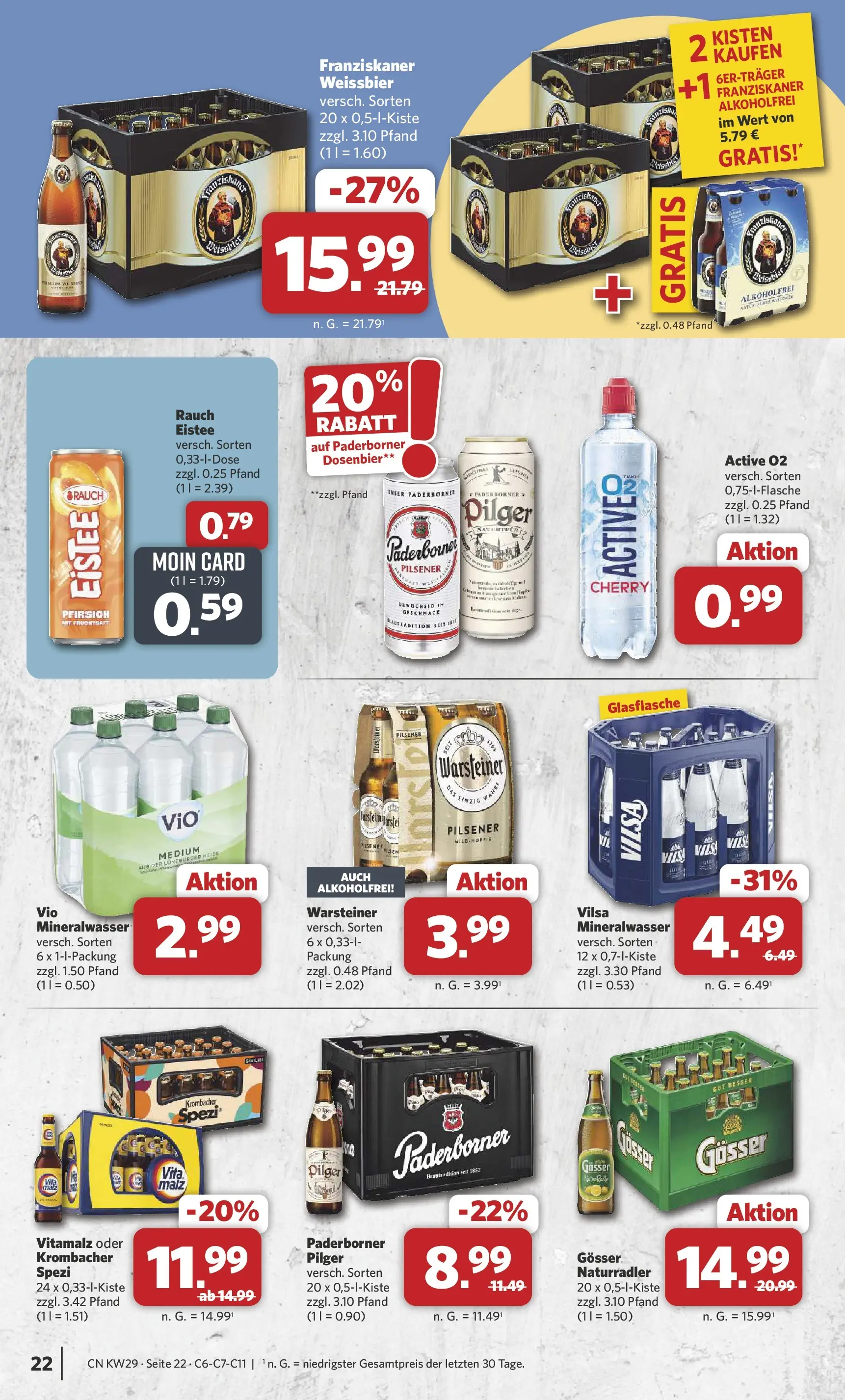 Combi Prospekt Dülmen (ab 13.07.2026) zum Blättern | Seite: 24 | Produkte: Franziskaner, Dosenbier, Pfirsich, Krombacher
