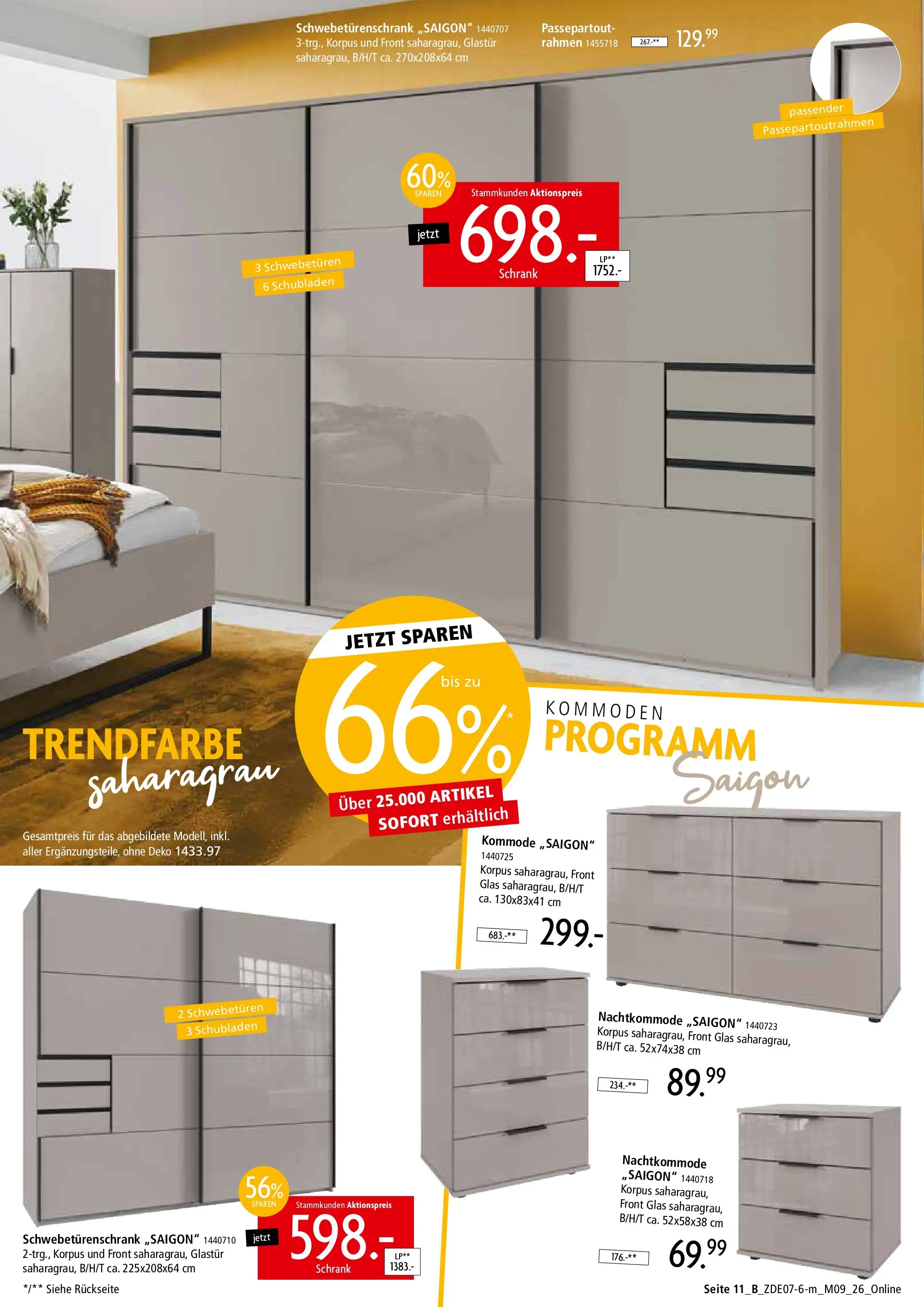 Zurbrüggen - Zurbrüggen: Mitnahme Möbel (ab 10.07.2026) zum Blättern | Seite: 19 | Produkte: Kommode, Schwebetürenschrank, Schrank