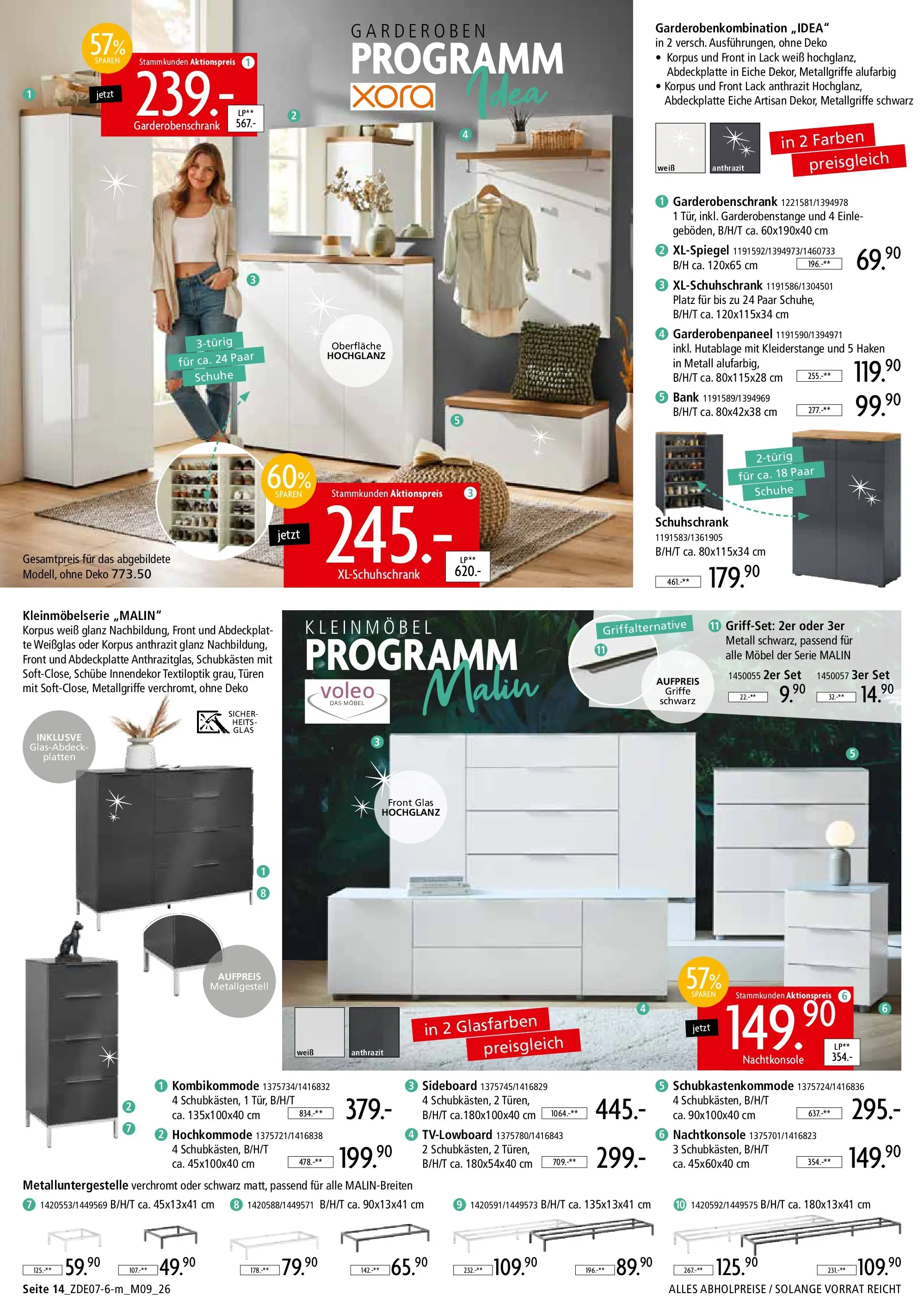 Zurbrüggen - Zurbrüggen: Mitnahme Möbel (ab 10.07.2026) zum Blättern | Seite: 24 | Produkte: Sideboard, Garderobenschrank