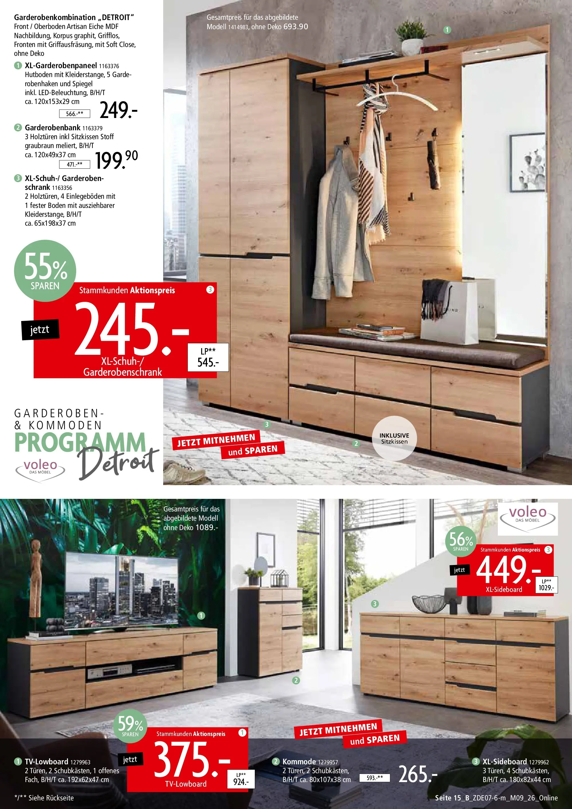 Zurbrüggen - Zurbrüggen: Mitnahme Möbel (ab 10.07.2026) zum Blättern | Seite: 29 | Produkte: Kommode, Schrank, Spiegel, Garderobenschrank