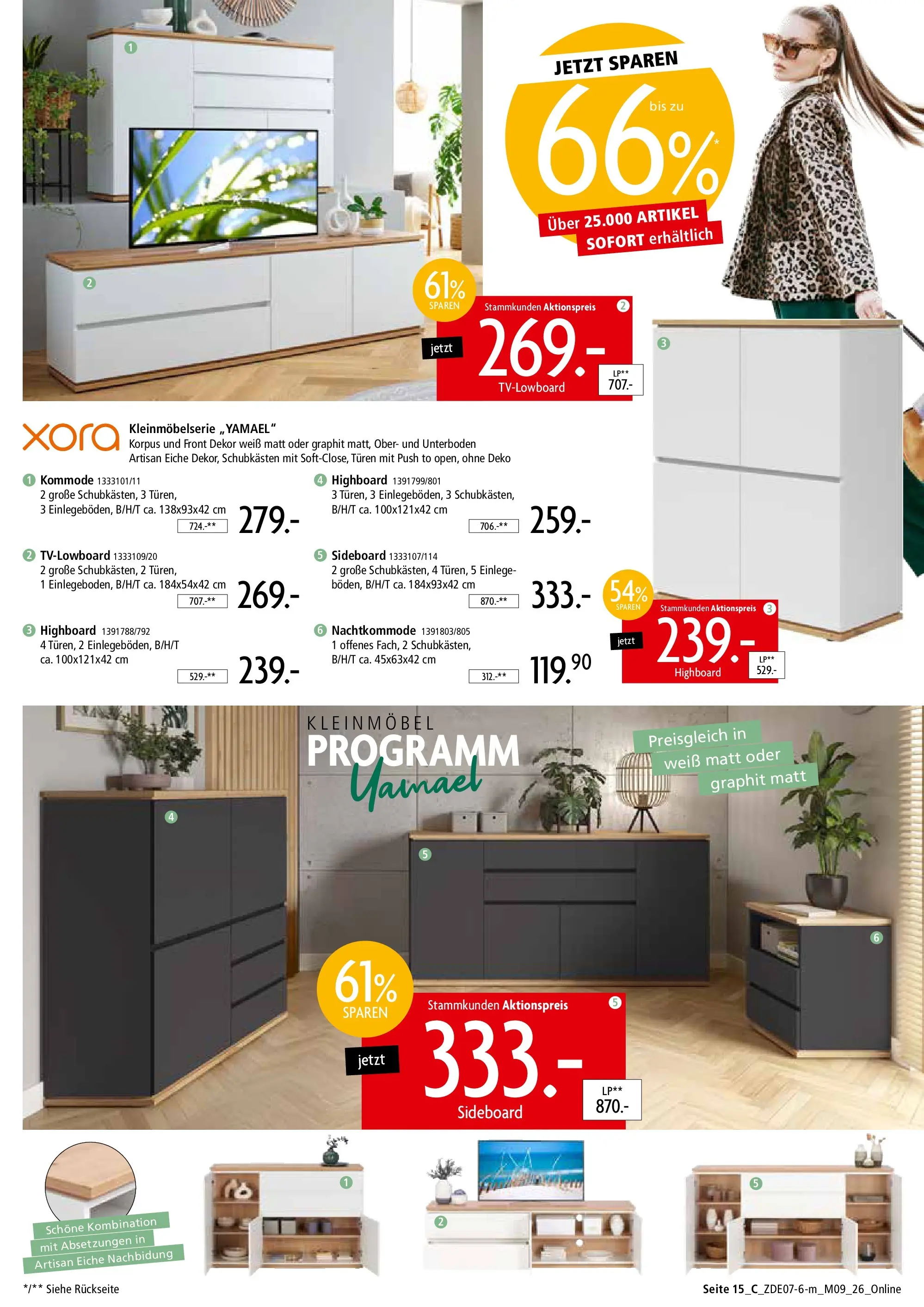 Zurbrüggen - Zurbrüggen: Mitnahme Möbel (ab 10.07.2026) zum Blättern | Seite: 31 | Produkte: Sideboard, HIghboard, Kommode