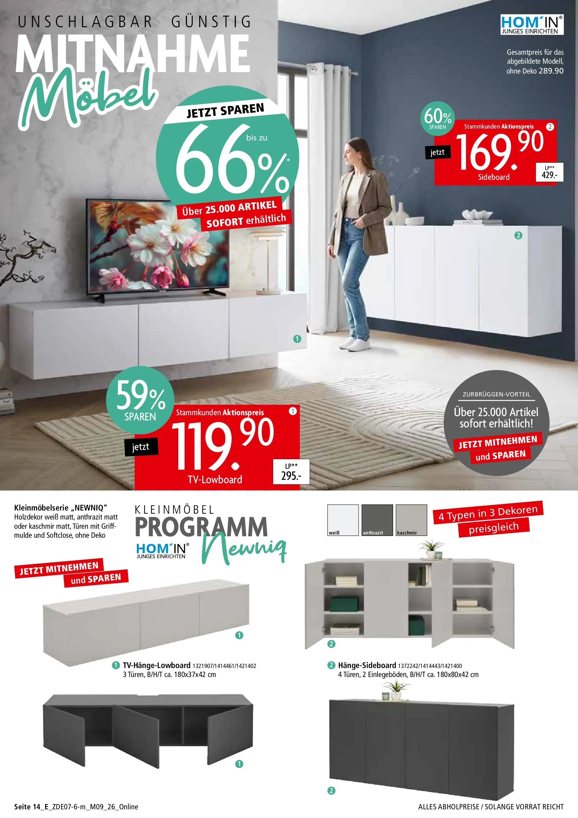 Zurbrüggen - Zurbrüggen: Mitnahme Möbel (ab 10.07.2026) zum Blättern | Seite: 34 | Produkte: Sideboard