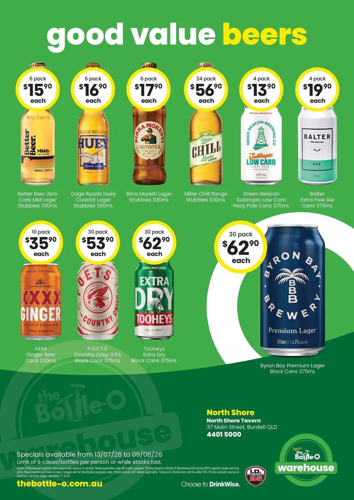 The Bottle-O - Good Shout! QLD SS 13/07 - 12/07/2026 > weekly / monthly specials | Page: 6 | Products: Ginger, Beer