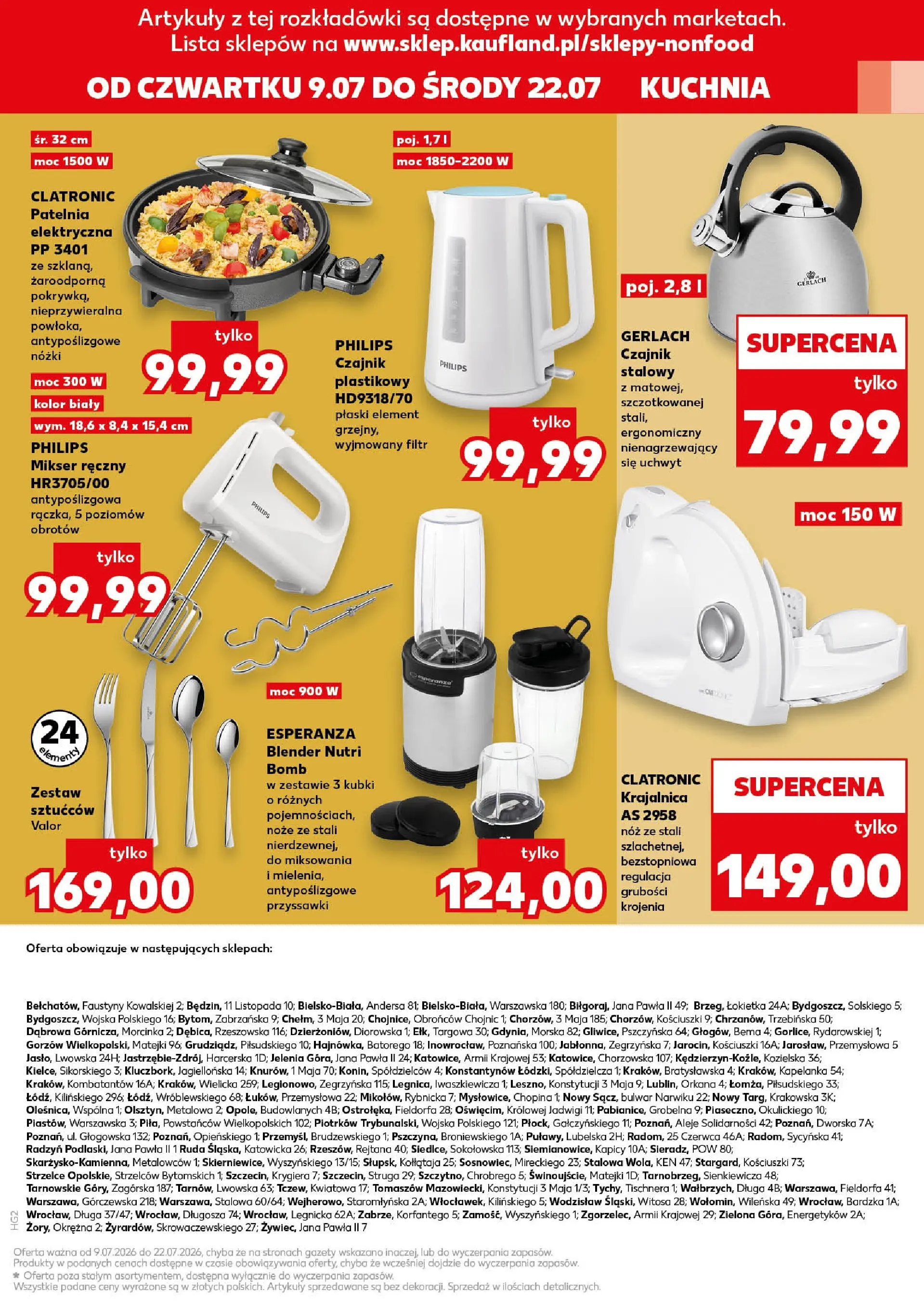 Kaufland gazetka - Złap Okazje od 09.07.2026 - od jutra PDF | Strona: 19 | Produkty: Czajnik, Krajalnica, Blender, Patelnia