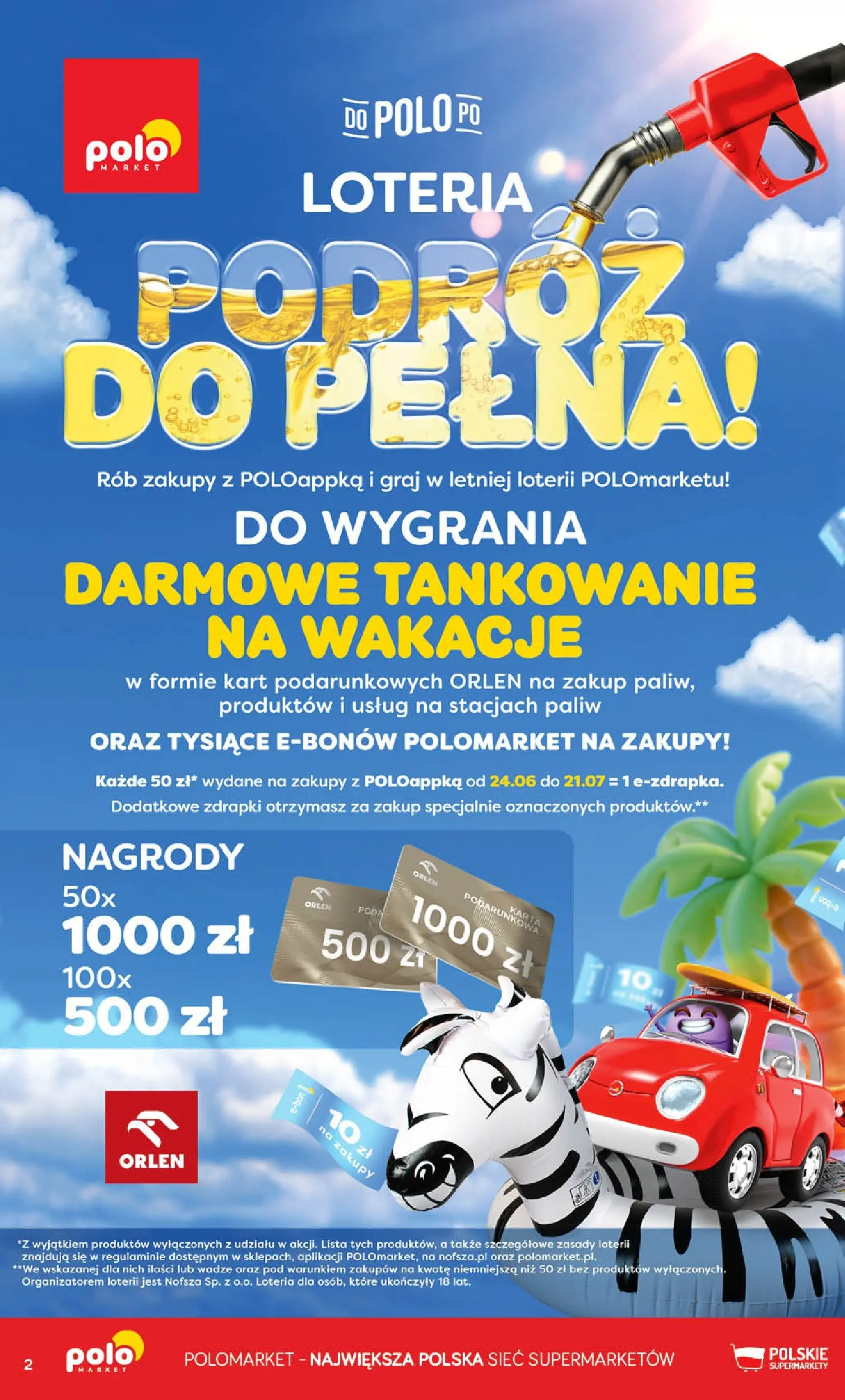 Nowa POLOmarket gazetka od jutra (08.07.2026) | Strona: 2 | Produkty: Karta Nowa POLOmarket gazetka od jutra 08.07.2026 | Strona: 2 | Produkty: Karta