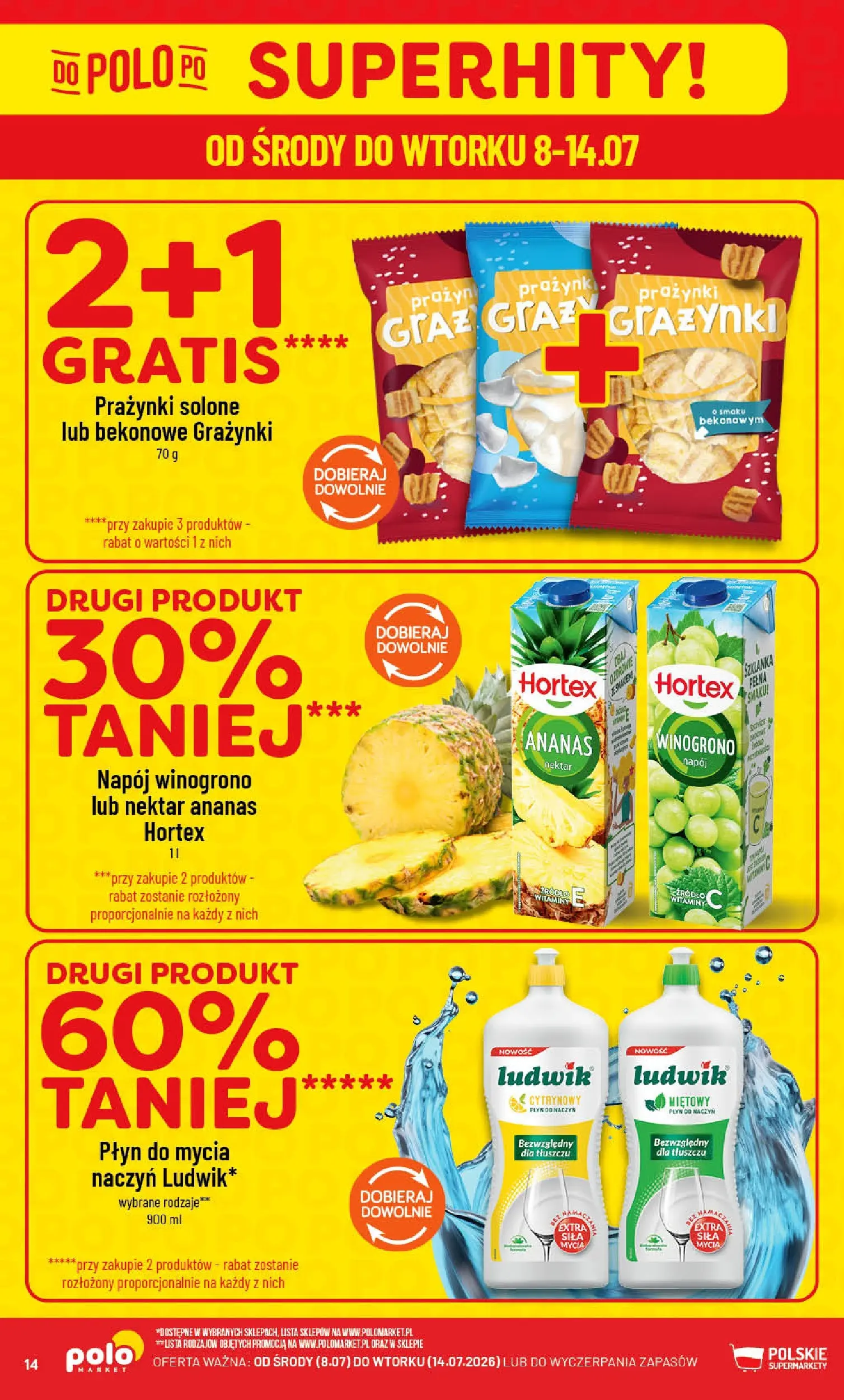 Nowa POLOmarket gazetka od jutra (08.07.2026) | Strona: 14 | Produkty: Winogrono, Ananas Nowa POLOmarket gazetka od jutra 08.07.2026 | Strona: 14 | Produkty: Winogrono, Ananas