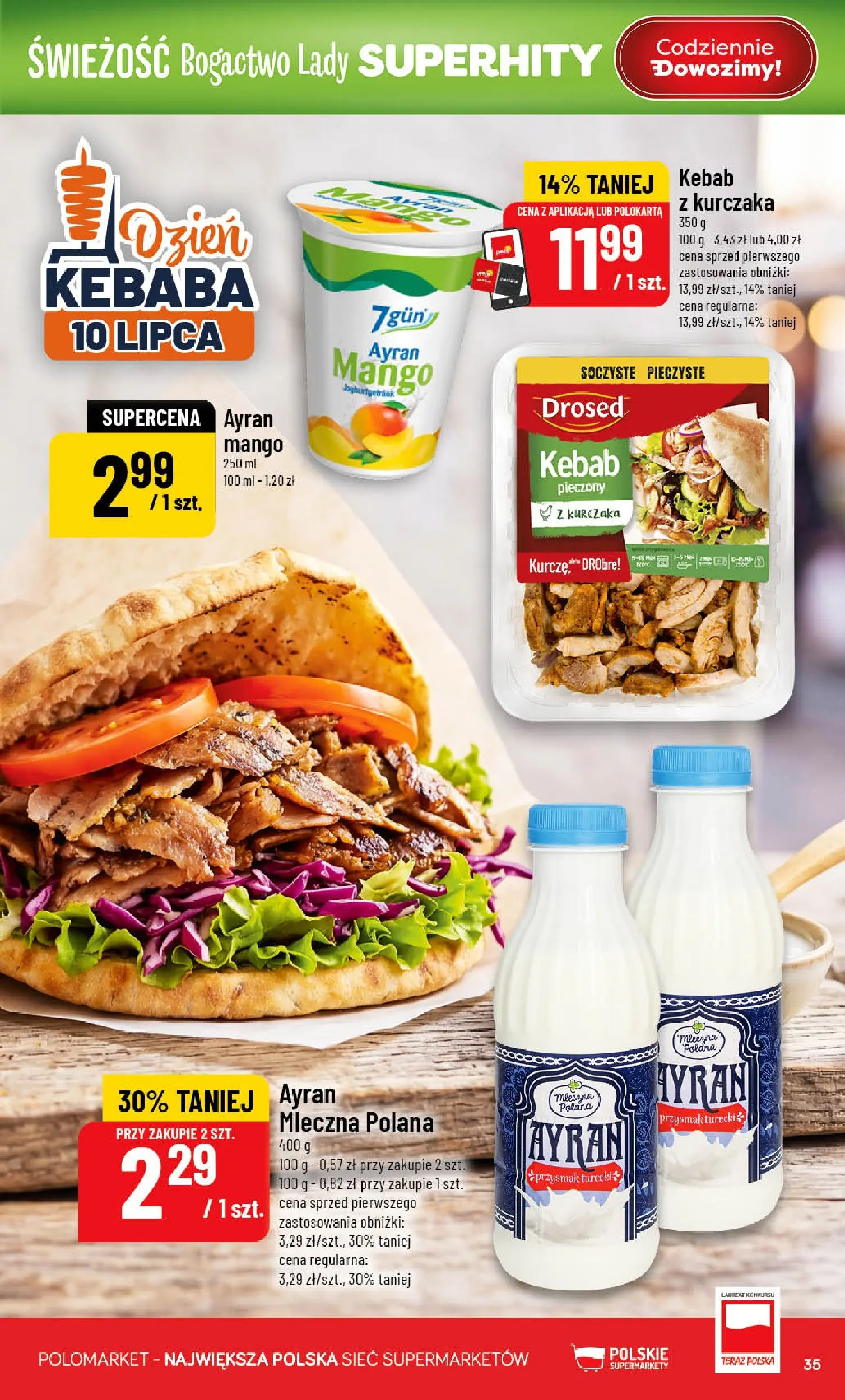 Nowa POLOmarket gazetka od jutra (08.07.2026) | Strona: 35 | Produkty: Mango, Kebab Nowa POLOmarket gazetka od jutra 08.07.2026 | Strona: 35 | Produkty: Mango, Kebab