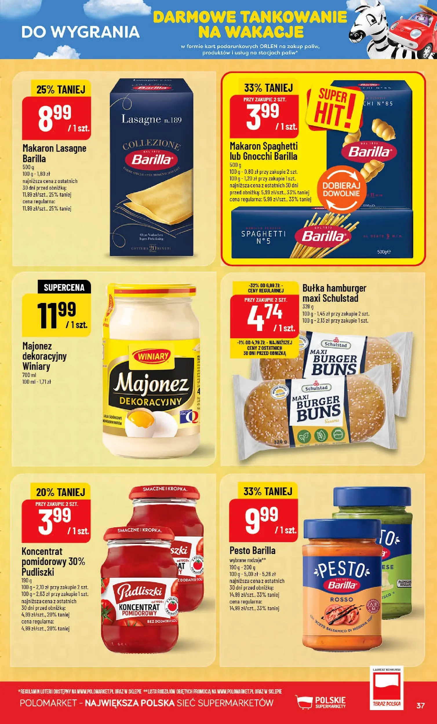 Nowa POLOmarket gazetka od jutra (08.07.2026) | Strona: 37 | Produkty: Hamburger, Makaron spaghetti, Gnocchi, Majonez Nowa POLOmarket gazetka od jutra 08.07.2026 | Strona: 37 | Produkty: Hamburger, Makaron spaghetti, Gnocchi, Majonez