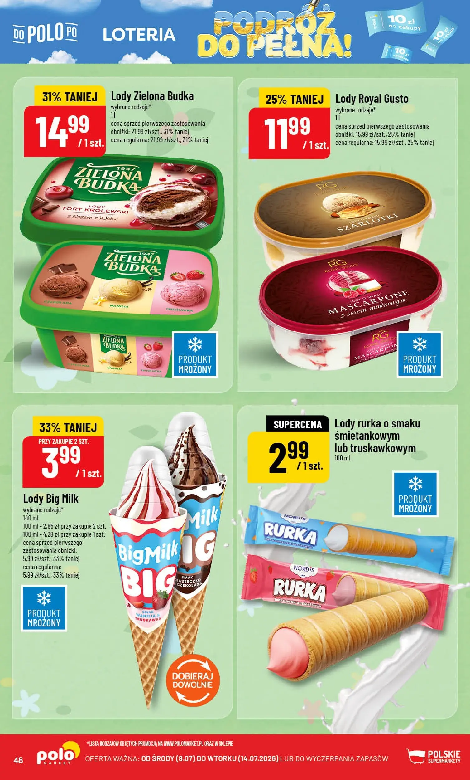 Nowa POLOmarket gazetka od jutra (08.07.2026) | Strona: 48 | Produkty: Tort, Big Milk, Mascarpone, Czekolada Nowa POLOmarket gazetka od jutra 08.07.2026 | Strona: 48 | Produkty: Tort, Big Milk, Mascarpone, Czekolada