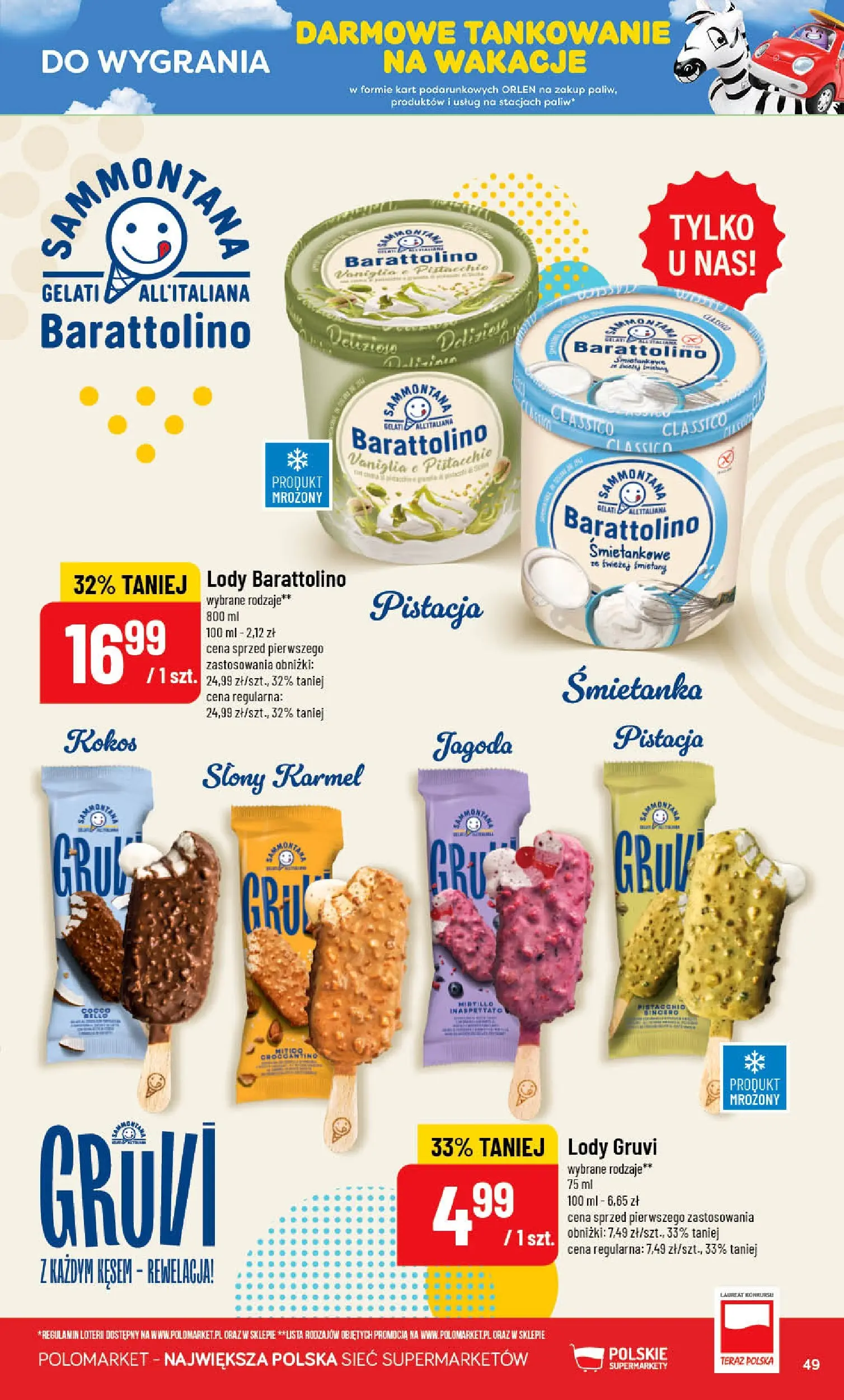 Nowa POLOmarket gazetka od jutra (08.07.2026) | Strona: 49 | Produkty: Lody Nowa POLOmarket gazetka od jutra 08.07.2026 | Strona: 49 | Produkty: Lody