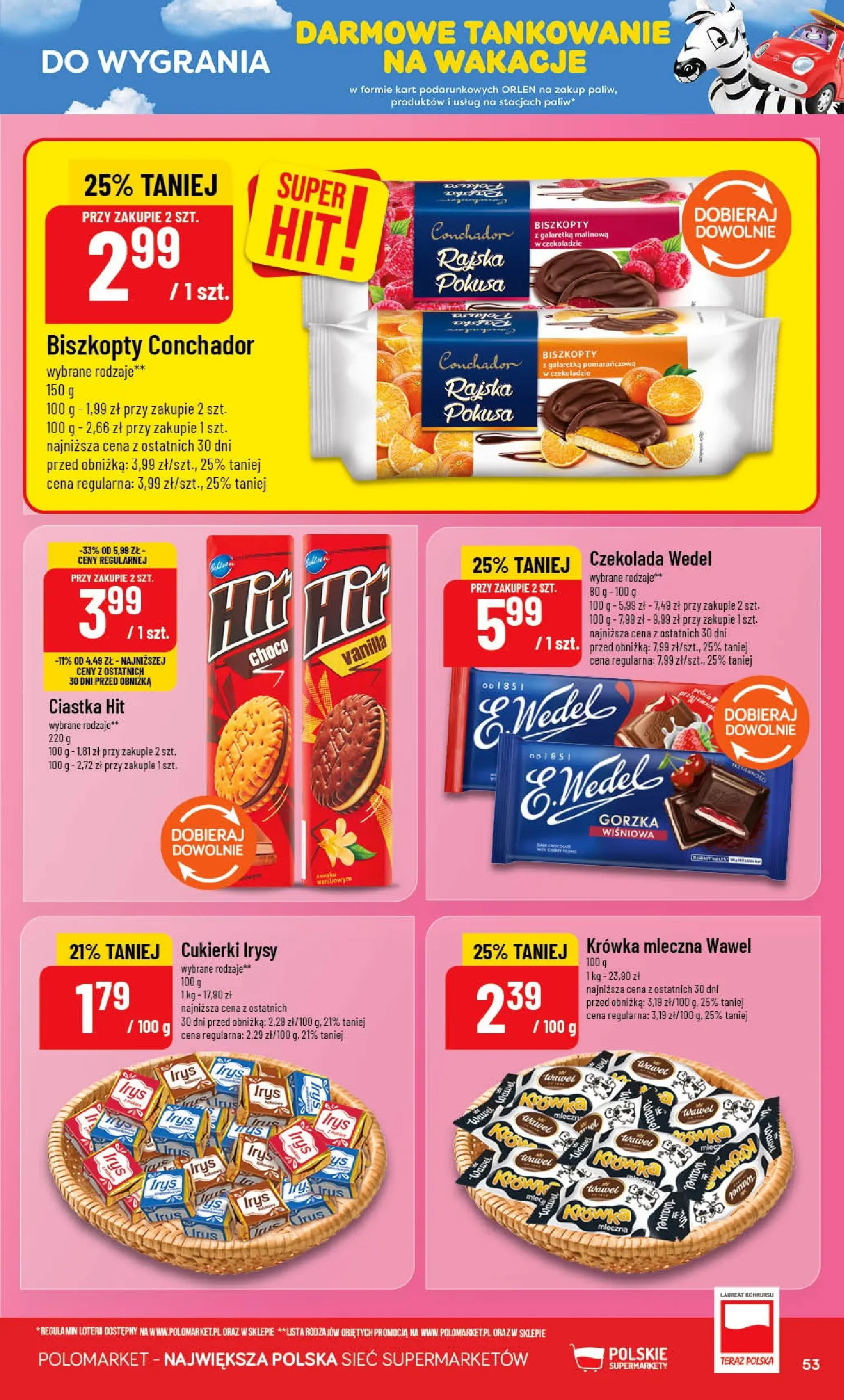 Nowa POLOmarket gazetka od jutra (08.07.2026) | Strona: 53 | Produkty: Galaretka, Krowka, Czekolada, Ciastka Nowa POLOmarket gazetka od jutra 08.07.2026 | Strona: 53 | Produkty: Galaretka, Krowka, Czekolada, Ciastka