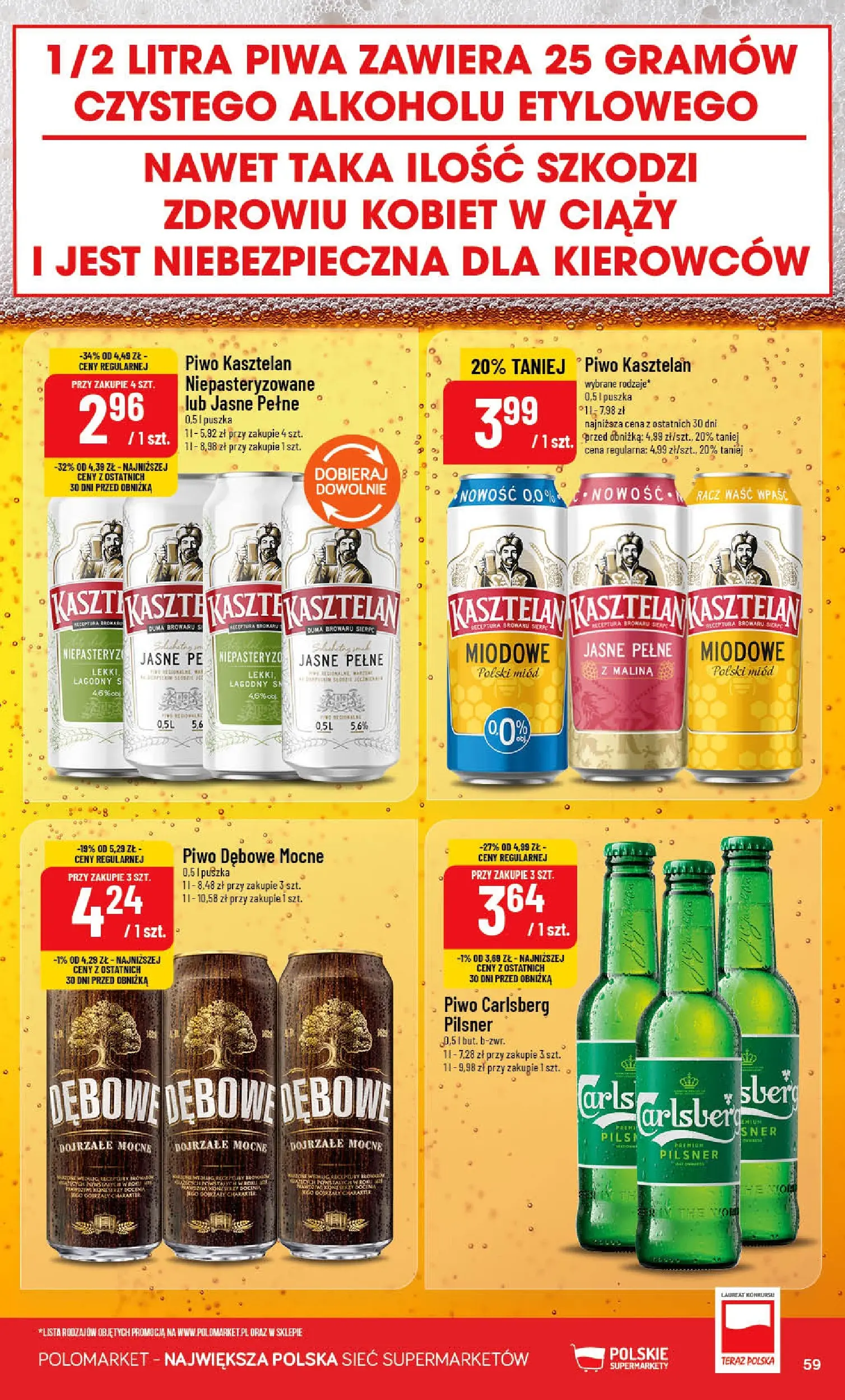 Nowa POLOmarket gazetka od jutra (08.07.2026) | Strona: 59 | Produkty: Malina, Miód, Piwo Carlsberg, Piwo Nowa POLOmarket gazetka od jutra 08.07.2026 | Strona: 59 | Produkty: Malina, Miód, Piwo Carlsberg, Piwo