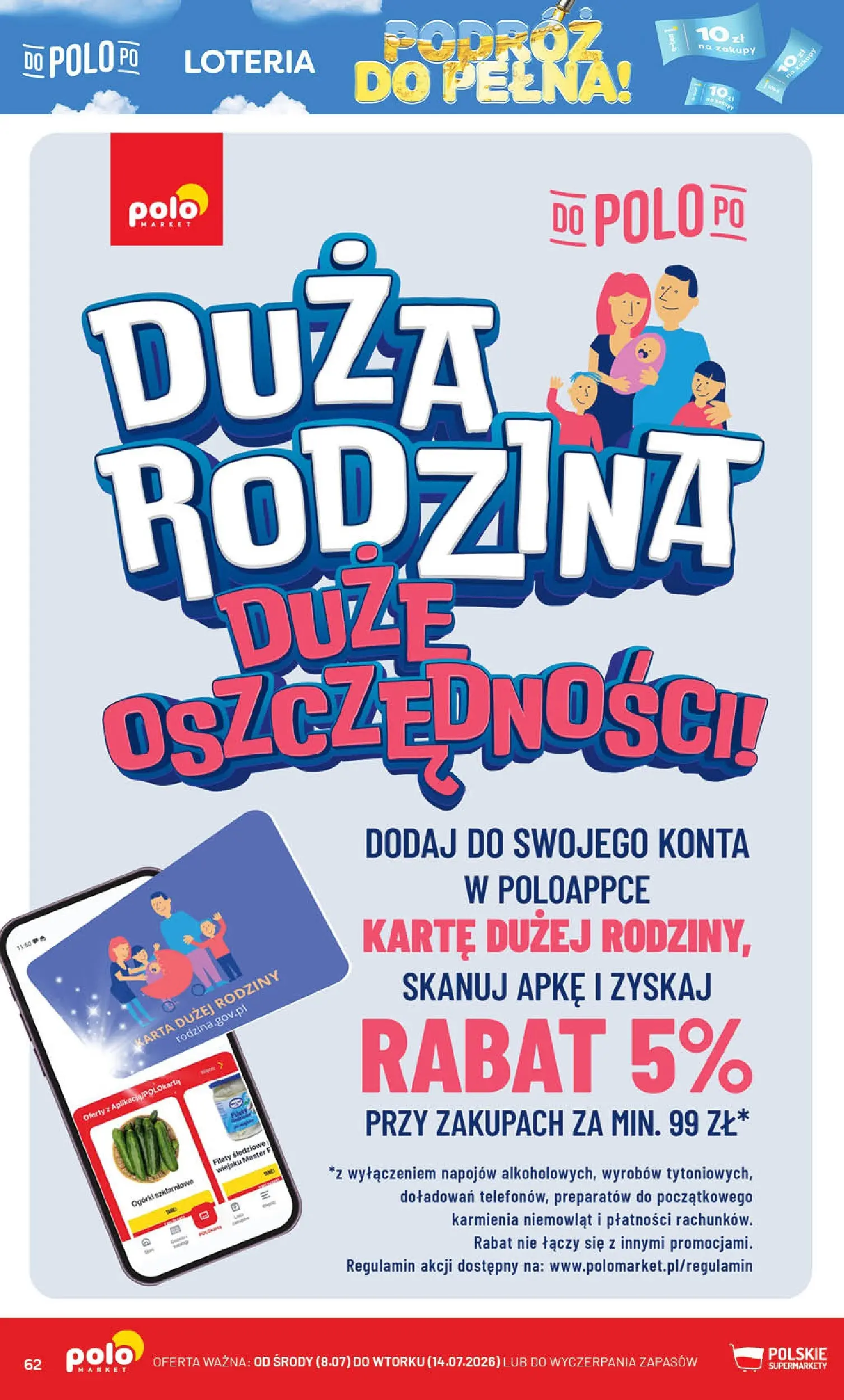 Nowa POLOmarket gazetka od jutra (08.07.2026) | Strona: 62 | Produkty: Karta, Ogórki Nowa POLOmarket gazetka od jutra 08.07.2026 | Strona: 62 | Produkty: Karta, Ogórki