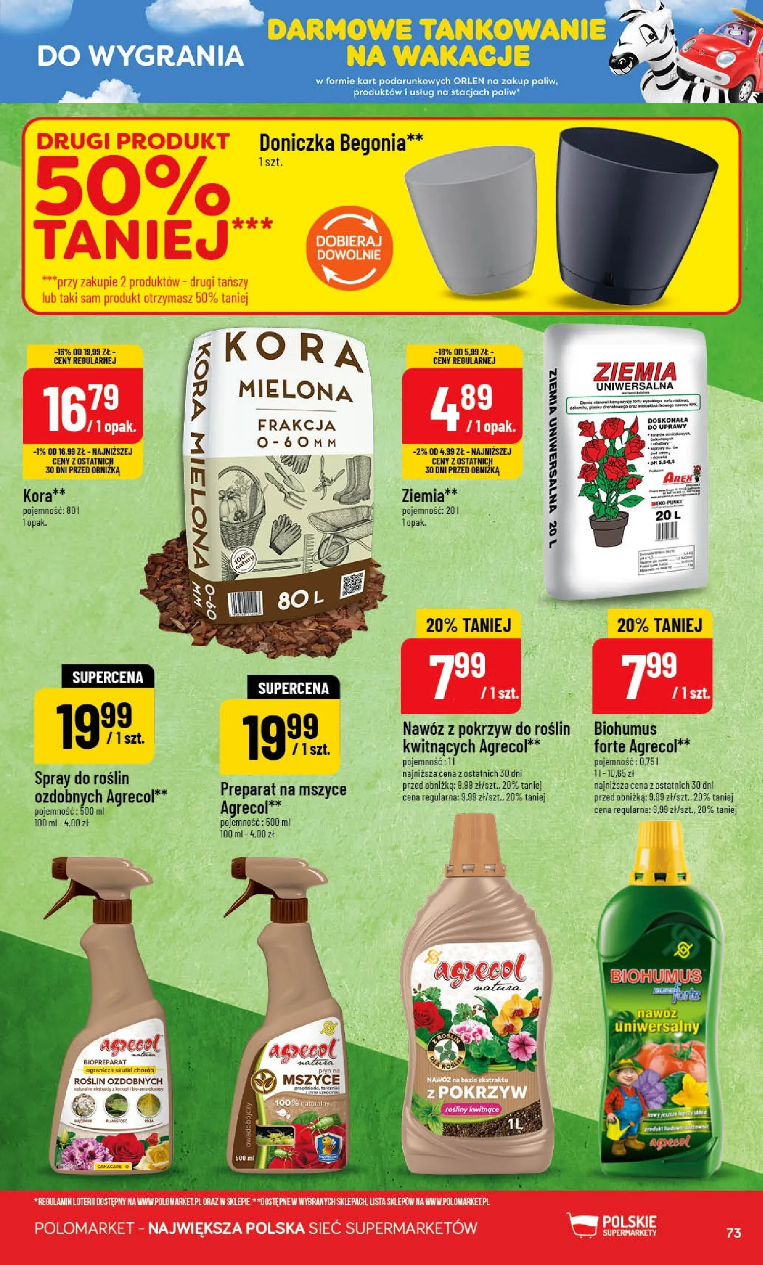 Nowa POLOmarket gazetka od jutra (08.07.2026) | Strona: 73 | Produkty: Ziemia uniwersalna, Ziemia, Doniczka, Aperol Nowa POLOmarket gazetka od jutra 08.07.2026 | Strona: 73 | Produkty: Ziemia uniwersalna, Ziemia, Doniczka, Aperol