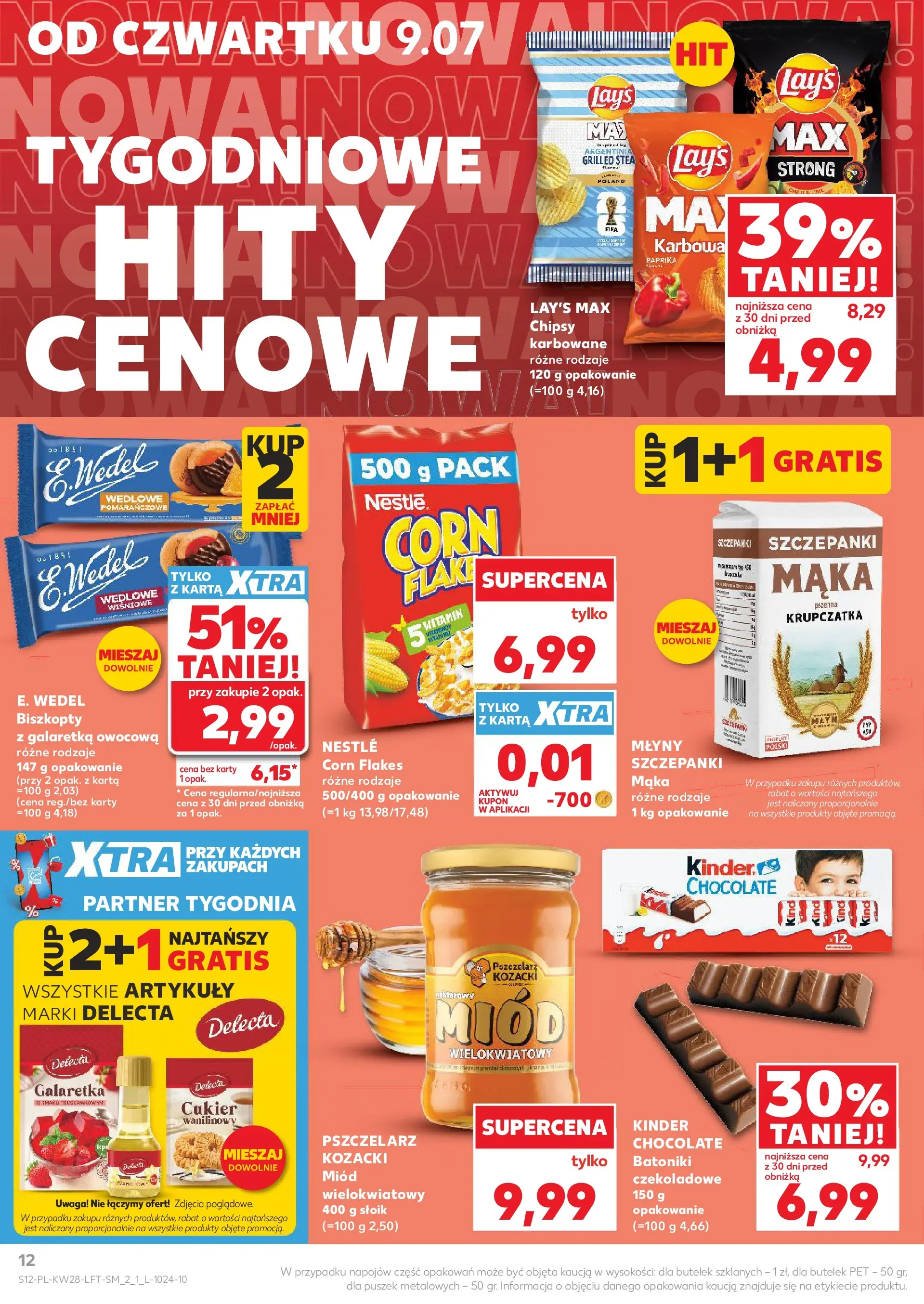 Kaufland gazetka (09.07.2026) - od jutra | Strona: 12 | Produkty: Karta, Lays, Cukier wanilinowy, Corn Flakes Kaufland gazetka od 09.07.2026 - od jutra PDF | Strona: 12 | Produkty: Karta, Lays, Cukier wanilinowy, Corn Flakes