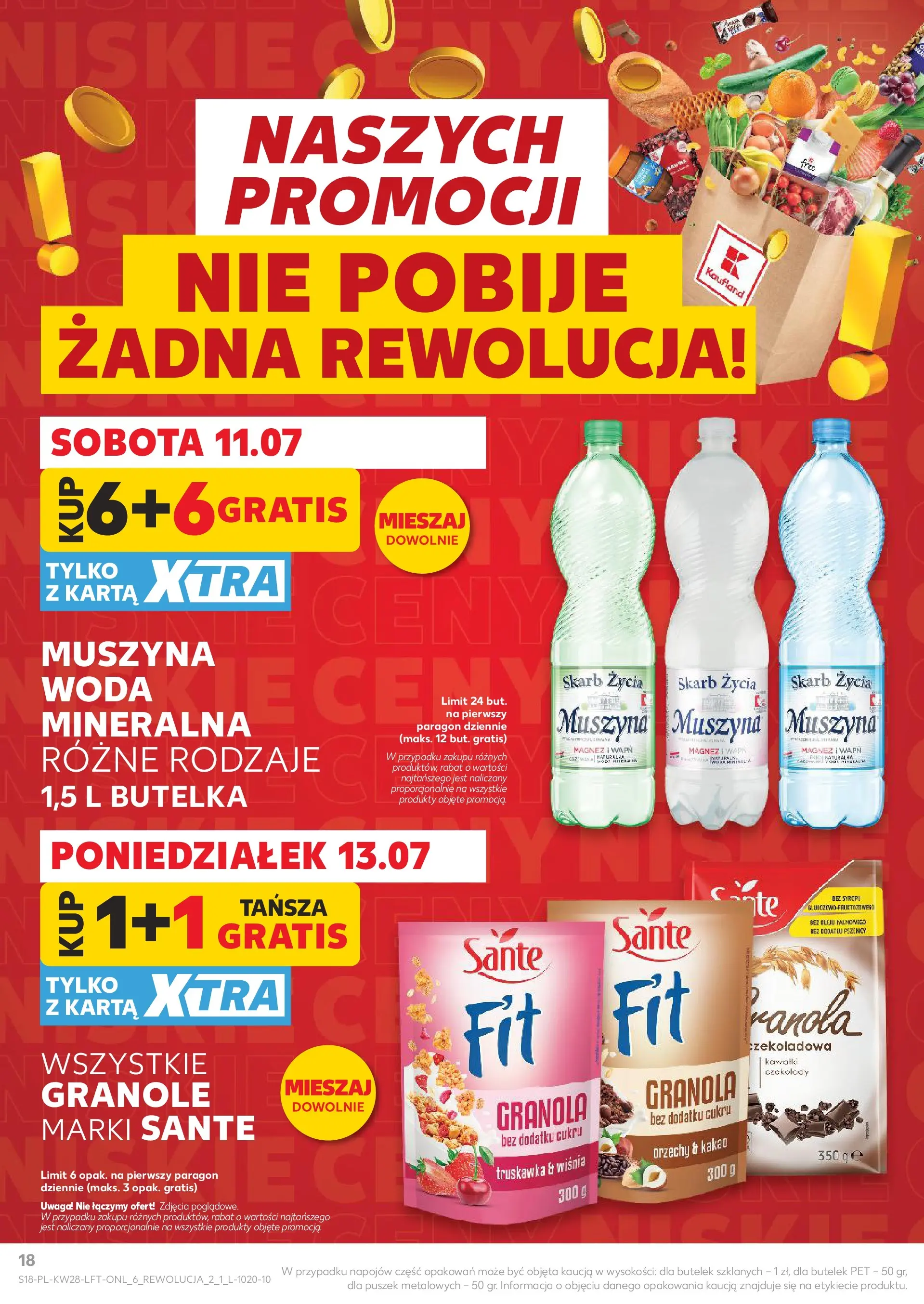 Kaufland gazetka (09.07.2026) - od jutra | Strona: 18 | Produkty: Karta, Kakao, Granola, Muszyna Woda Kaufland gazetka od 09.07.2026 - od jutra PDF | Strona: 18 | Produkty: Karta, Kakao, Granola, Muszyna Woda
