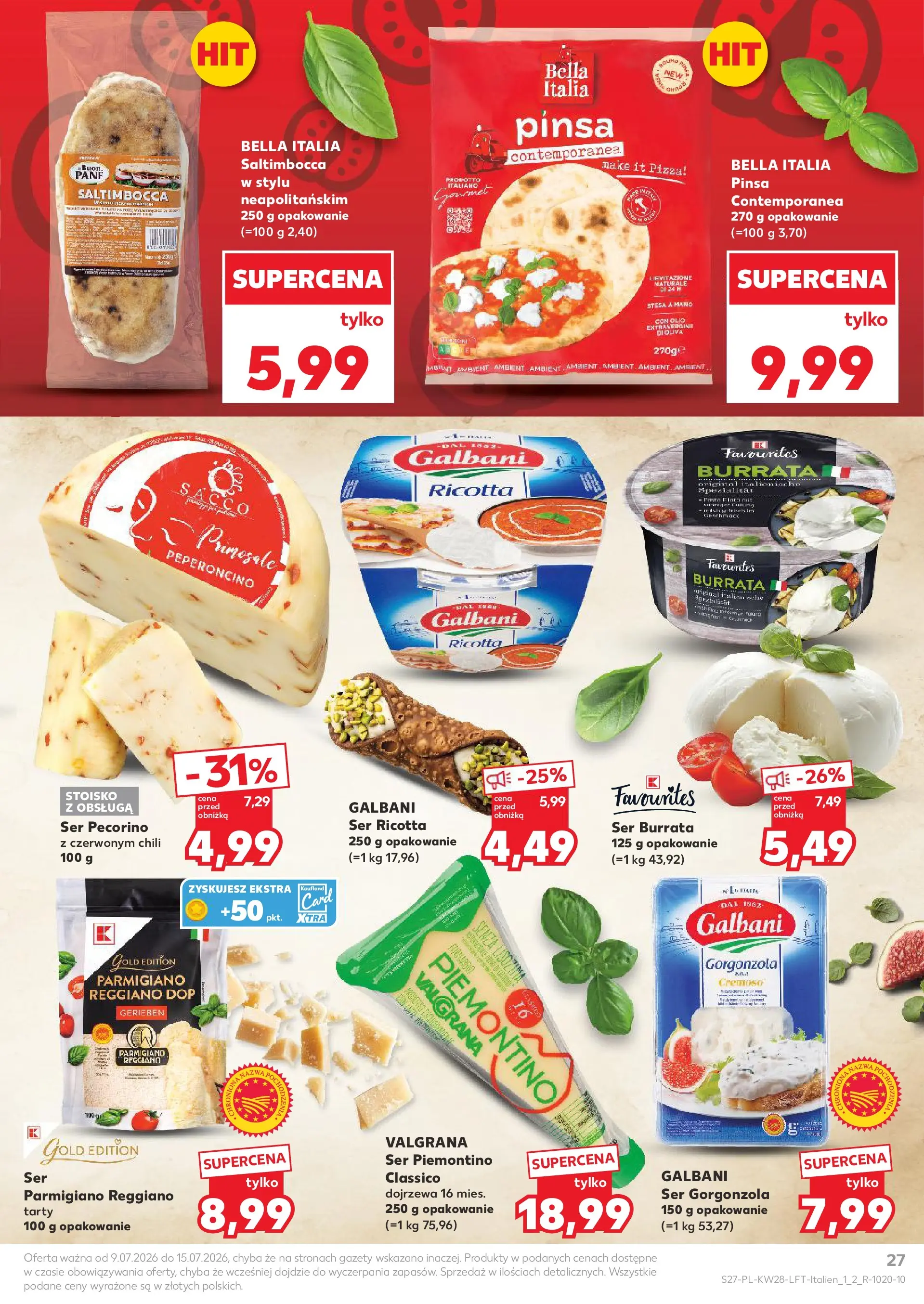 Kaufland gazetka (09.07.2026) - od jutra | Strona: 27 | Produkty: Chili, Ser, Pinsa, Ser ricotta Kaufland gazetka od 09.07.2026 - od jutra PDF | Strona: 27 | Produkty: Chili, Ser, Pinsa, Ser ricotta