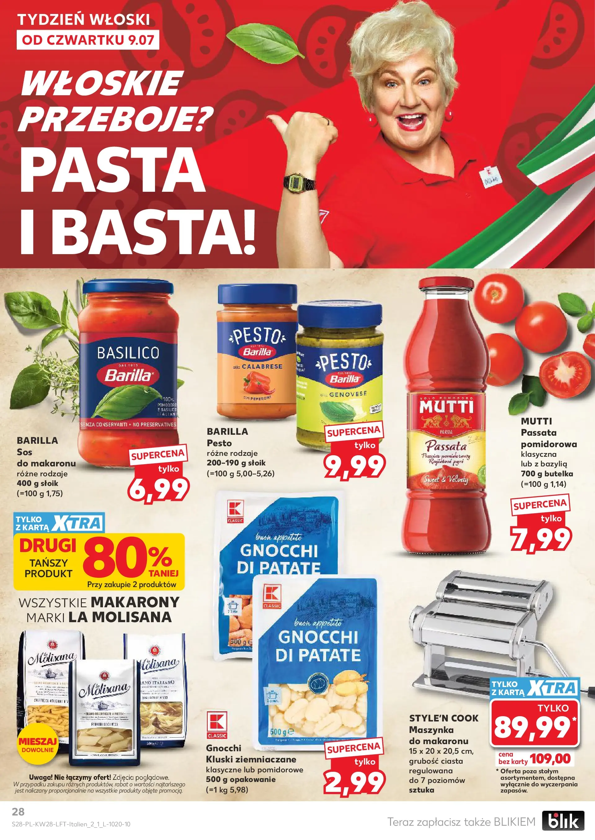 Kaufland gazetka (09.07.2026) - od jutra | Strona: 28 | Produkty: Karta, Passata pomidorowa, Makarony, Sos Kaufland gazetka od 09.07.2026 - od jutra PDF | Strona: 28 | Produkty: Karta, Passata pomidorowa, Makarony, Sos