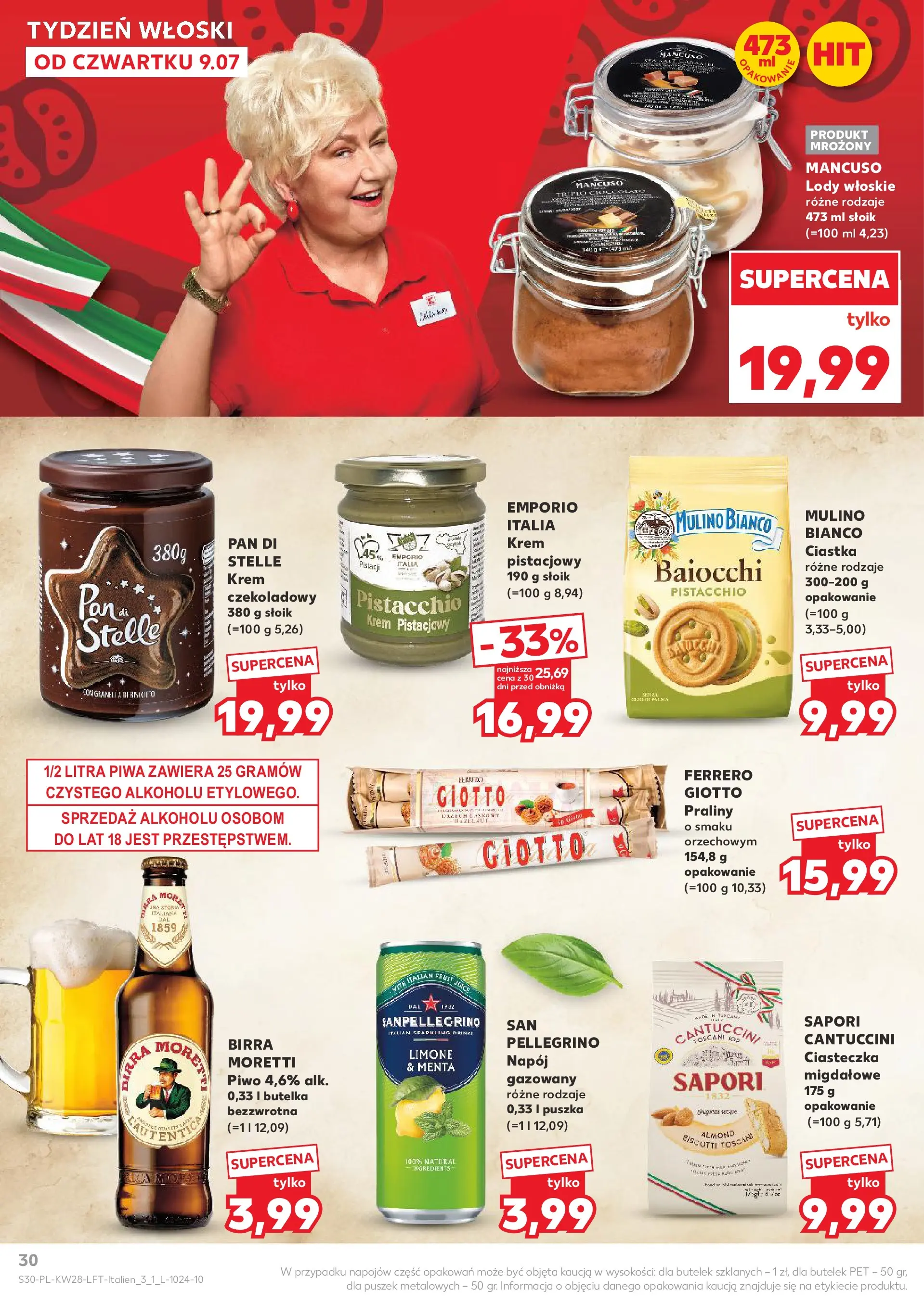 Kaufland gazetka (09.07.2026) - od jutra | Strona: 30 | Produkty: Praliny, Cantuccini, Ciastka, Lody Kaufland gazetka od 09.07.2026 - od jutra PDF | Strona: 30 | Produkty: Praliny, Cantuccini, Ciastka, Lody