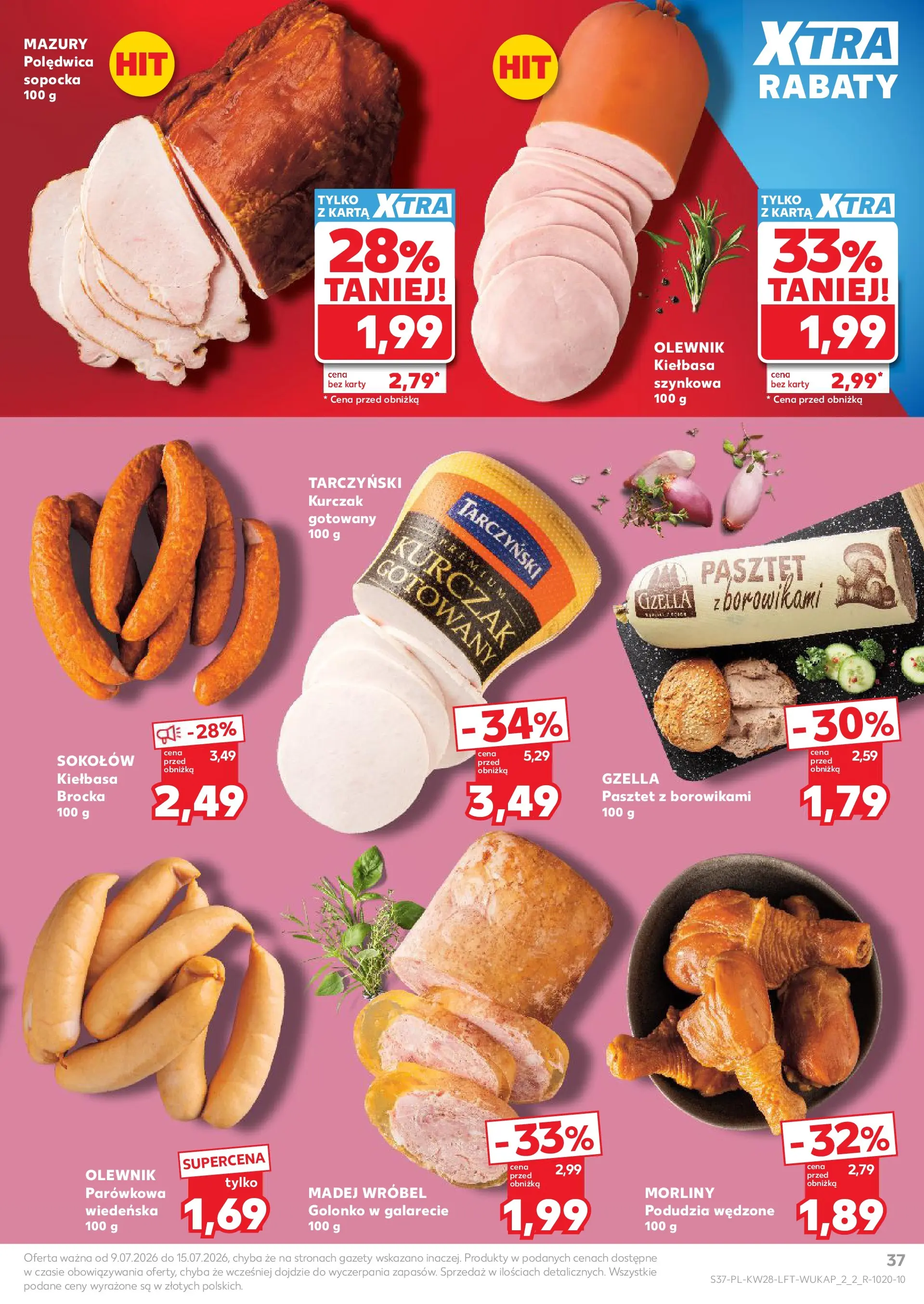 Kaufland gazetka (09.07.2026) - od jutra | Strona: 37 | Produkty: Kiełbasa, Karta, Kurczak Kaufland gazetka od 09.07.2026 - od jutra PDF | Strona: 37 | Produkty: Kiełbasa, Karta, Kurczak