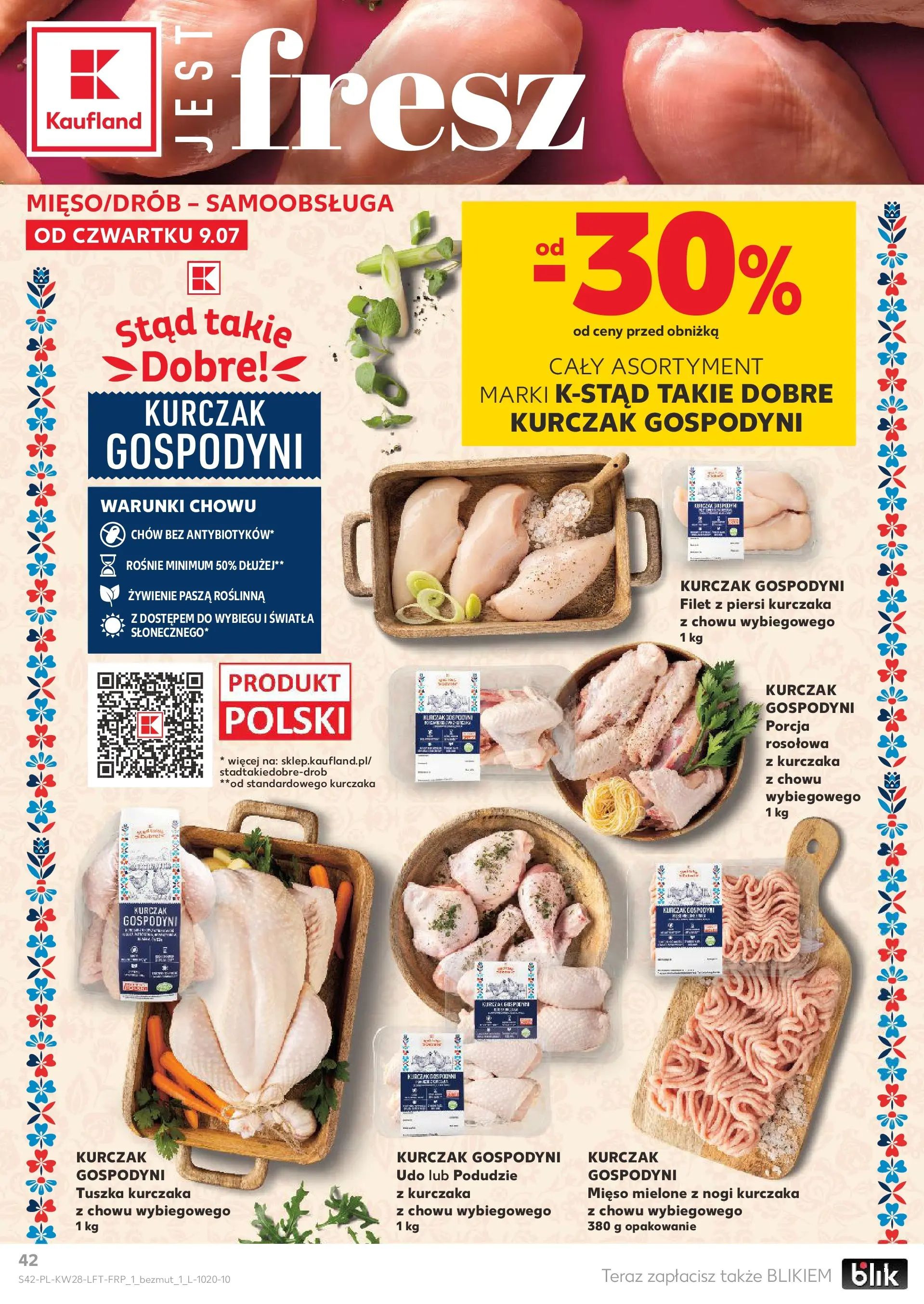 Kaufland gazetka (09.07.2026) - od jutra | Strona: 42 | Produkty: Kurczak, Piersi, Podudzie z kurczaka, Mięso mielone Kaufland gazetka od 09.07.2026 - od jutra PDF | Strona: 42 | Produkty: Kurczak, Piersi, Podudzie z kurczaka, Mięso mielone