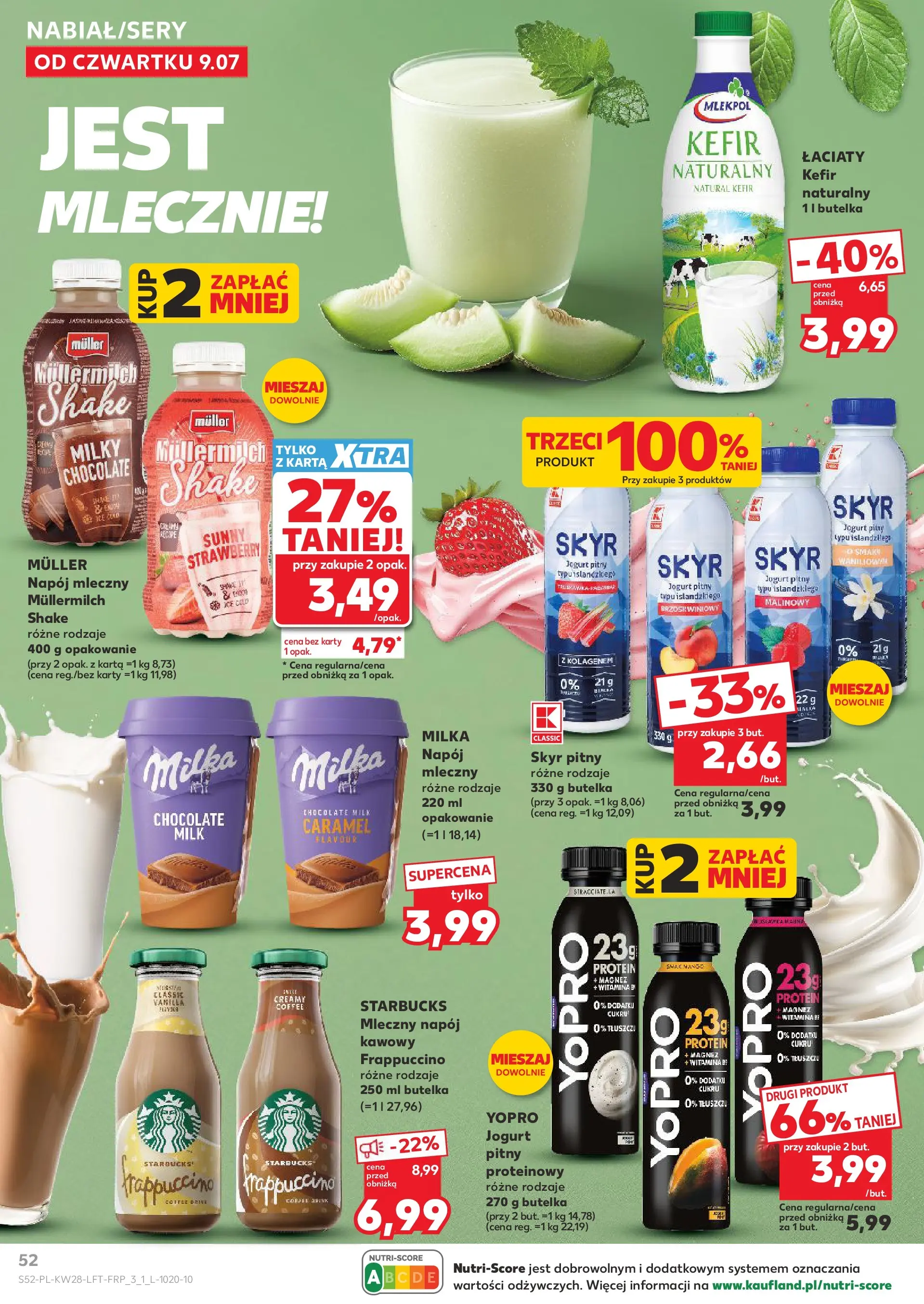 Kaufland gazetka (09.07.2026) - od jutra | Strona: 52 | Produkty: Kefir, Jogurt pitny, Kefir naturalny, Skyr Kaufland gazetka od 09.07.2026 - od jutra PDF | Strona: 52 | Produkty: Kefir, Jogurt pitny, Kefir naturalny, Skyr