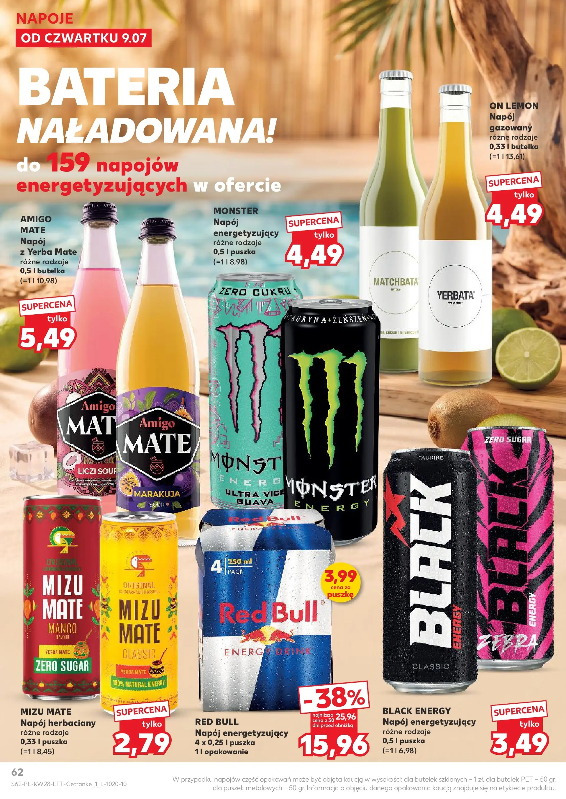 Kaufland gazetka (09.07.2026) - od jutra | Strona: 62 | Produkty: Mango, Red bull, Napoje, Bateria Kaufland gazetka od 09.07.2026 - od jutra PDF | Strona: 62 | Produkty: Mango, Red bull, Napoje, Bateria