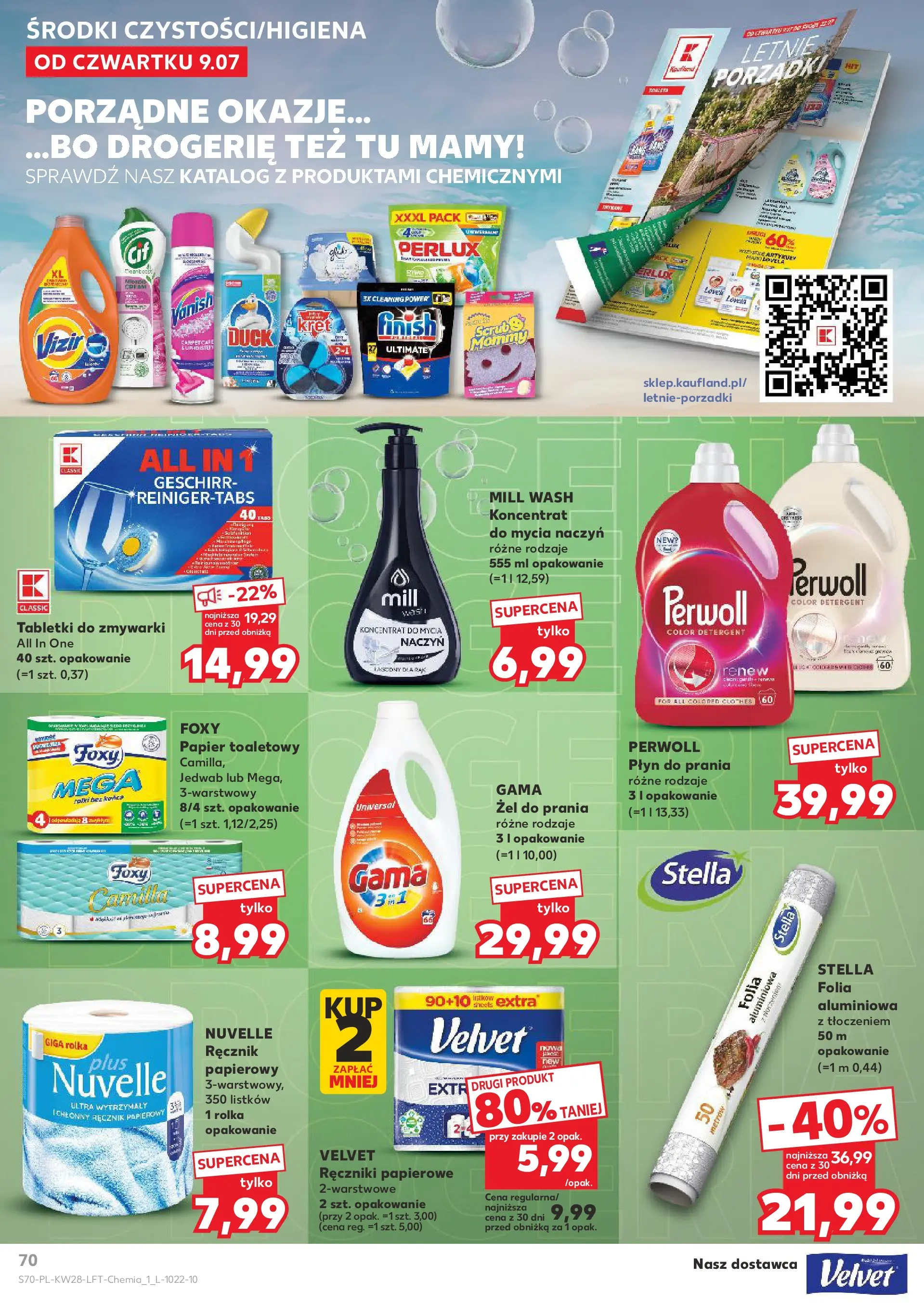 Kaufland gazetka (09.07.2026) - od jutra | Strona: 70 | Produkty: Papier toaletowy, Ręczniki papierowe, Detergent, Tabletki do zmywarki Kaufland gazetka od 09.07.2026 - od jutra PDF | Strona: 70 | Produkty: Papier toaletowy, Ręczniki papierowe, Detergent, Tabletki do zmywarki