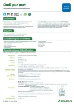 Zolpan Ondi Pur Mat fiche technique - au 31.07.2026