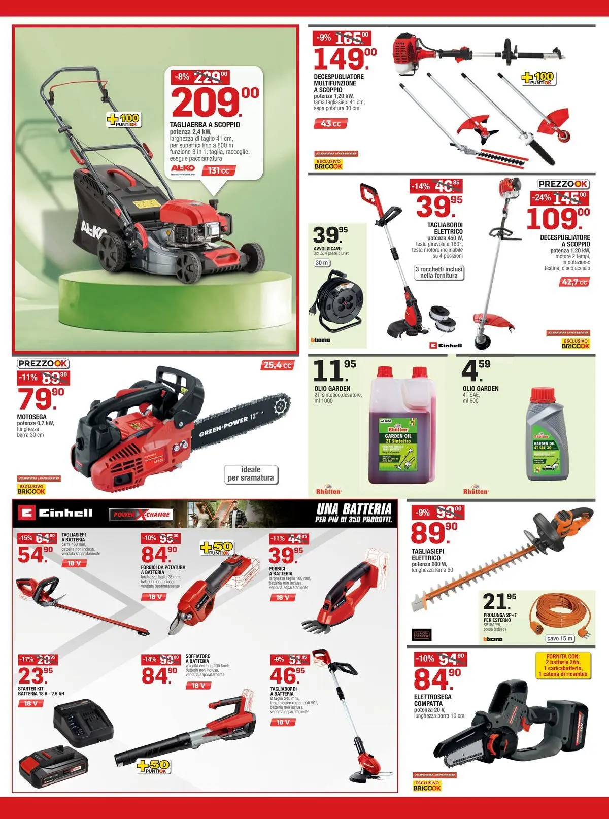 Nuovo Brico OK - Oggi resto a lettino dal 09/07/2026 > offerte anteprima 🛍️ | Pagina: 2 | Prodotti: Tagliasiepi, Decespugliatore, Motosega, Presa