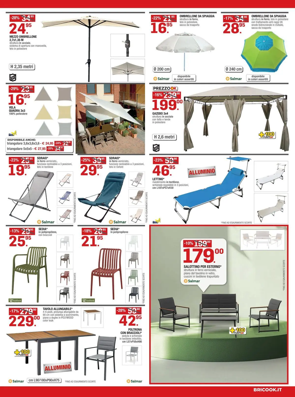 Nuovo Brico OK - Oggi resto a lettino dal 09/07/2026 > offerte anteprima 🛍️ | Pagina: 5 | Prodotti: Braccioli, Gazebo, Alluminio, Tavolo