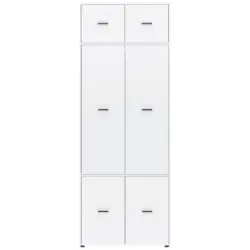 Dreht&uuml;renschrank 90 cm Kivo, Wei&szlig;