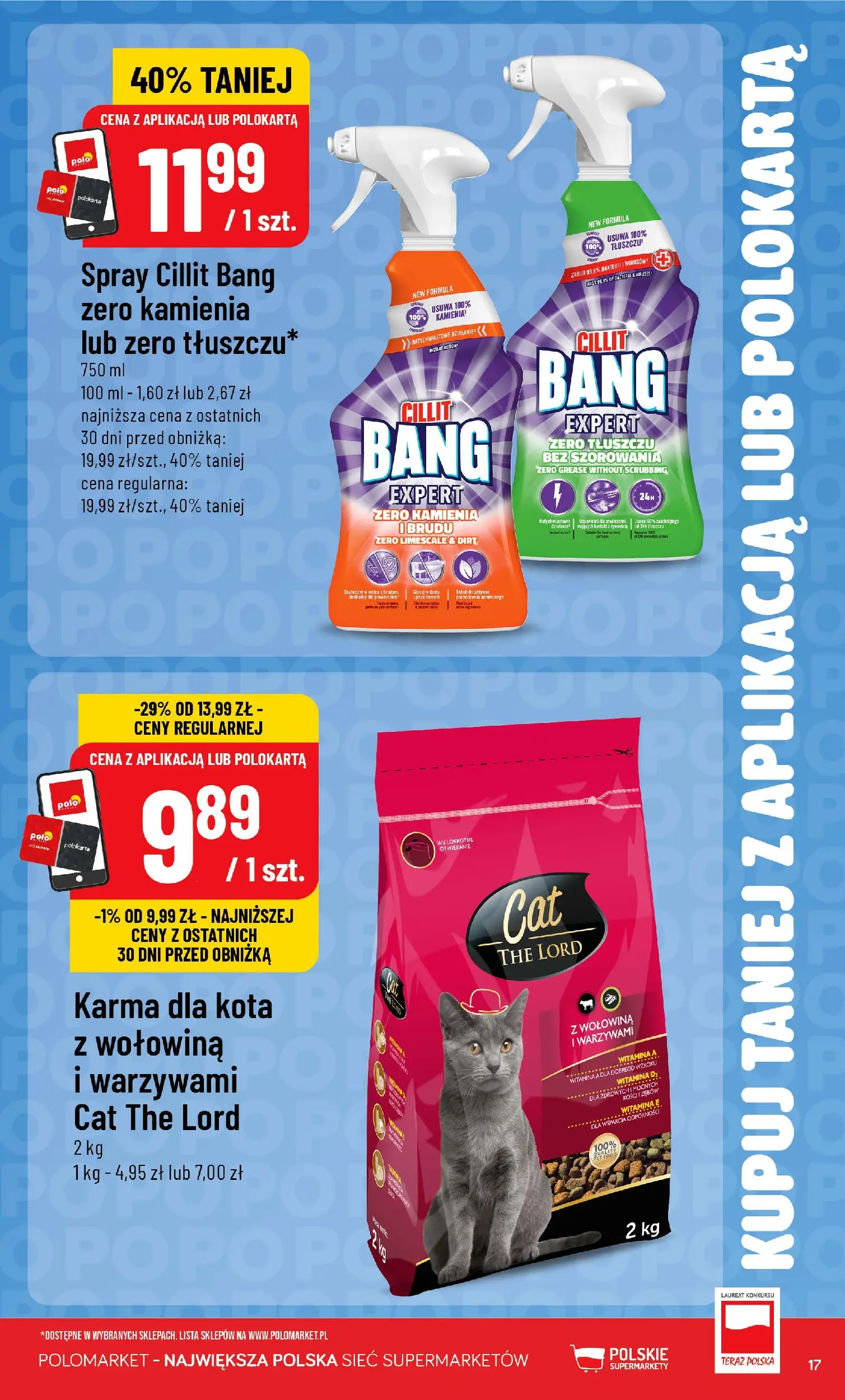 Nowa POLOmarket gazetka od jutra 08.07.2026 | Strona: 17 | Produkty: Karma dla kota, Wołowina