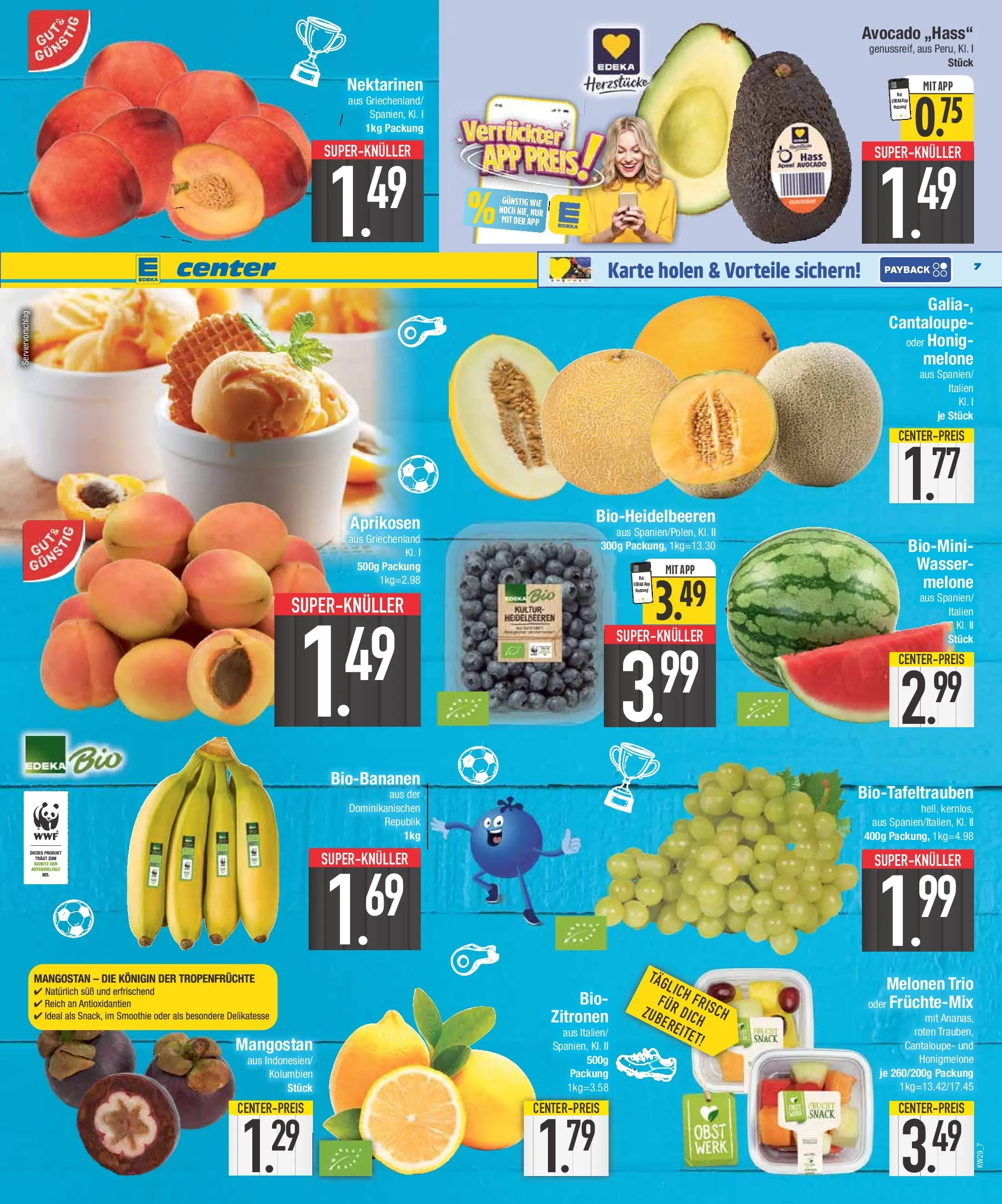 Edeka prospekt Abensberg (ab 12.07.2026) » Angebote Online | Seite: 7 | Produkte: Nektarinen, Avocado, Obst, Zitronen