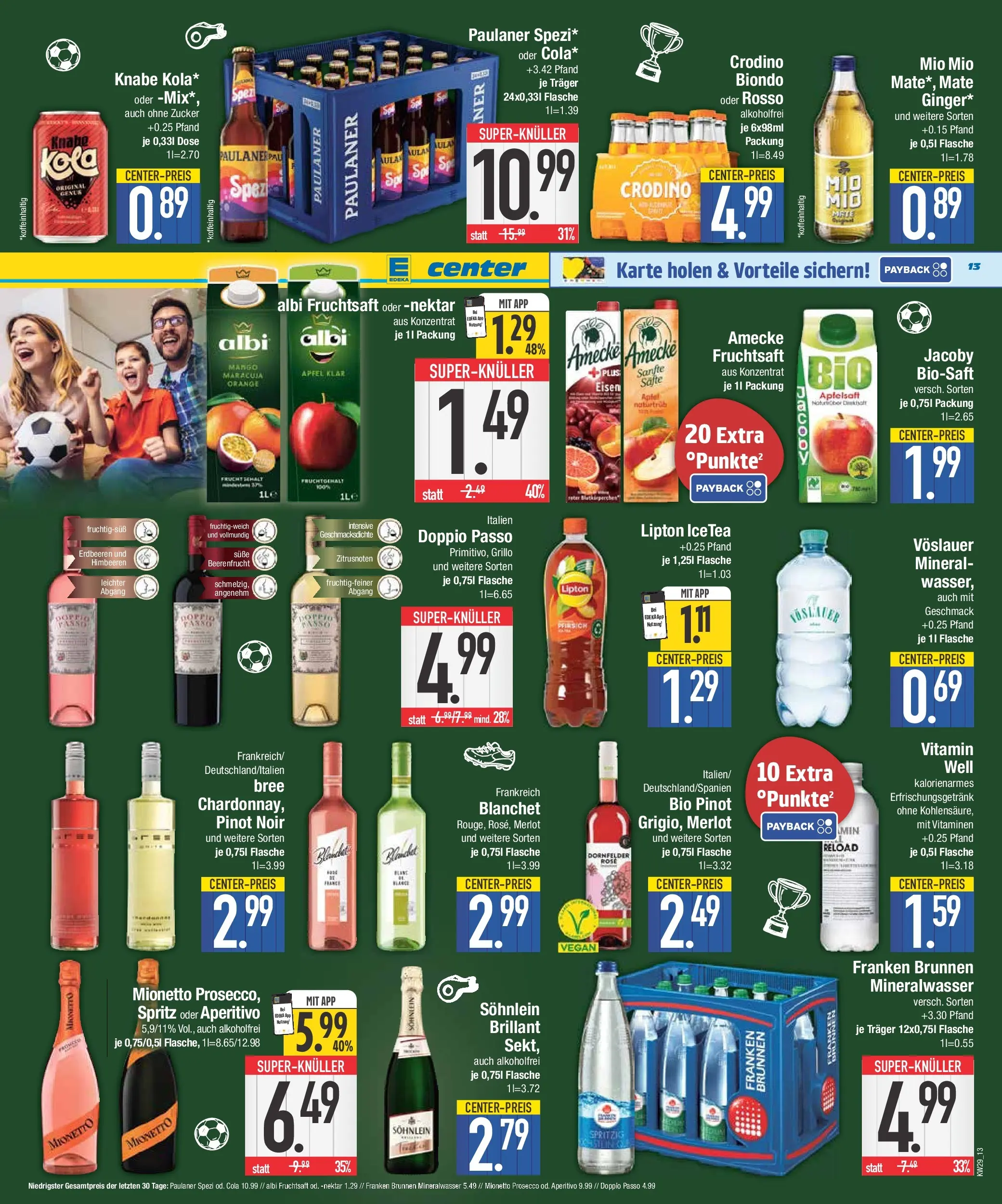 Edeka prospekt Abensberg (ab 12.07.2026) » Angebote Online | Seite: 13 | Produkte: Paulaner spezi, Äpfel, Apfelsaft, Erdbeeren