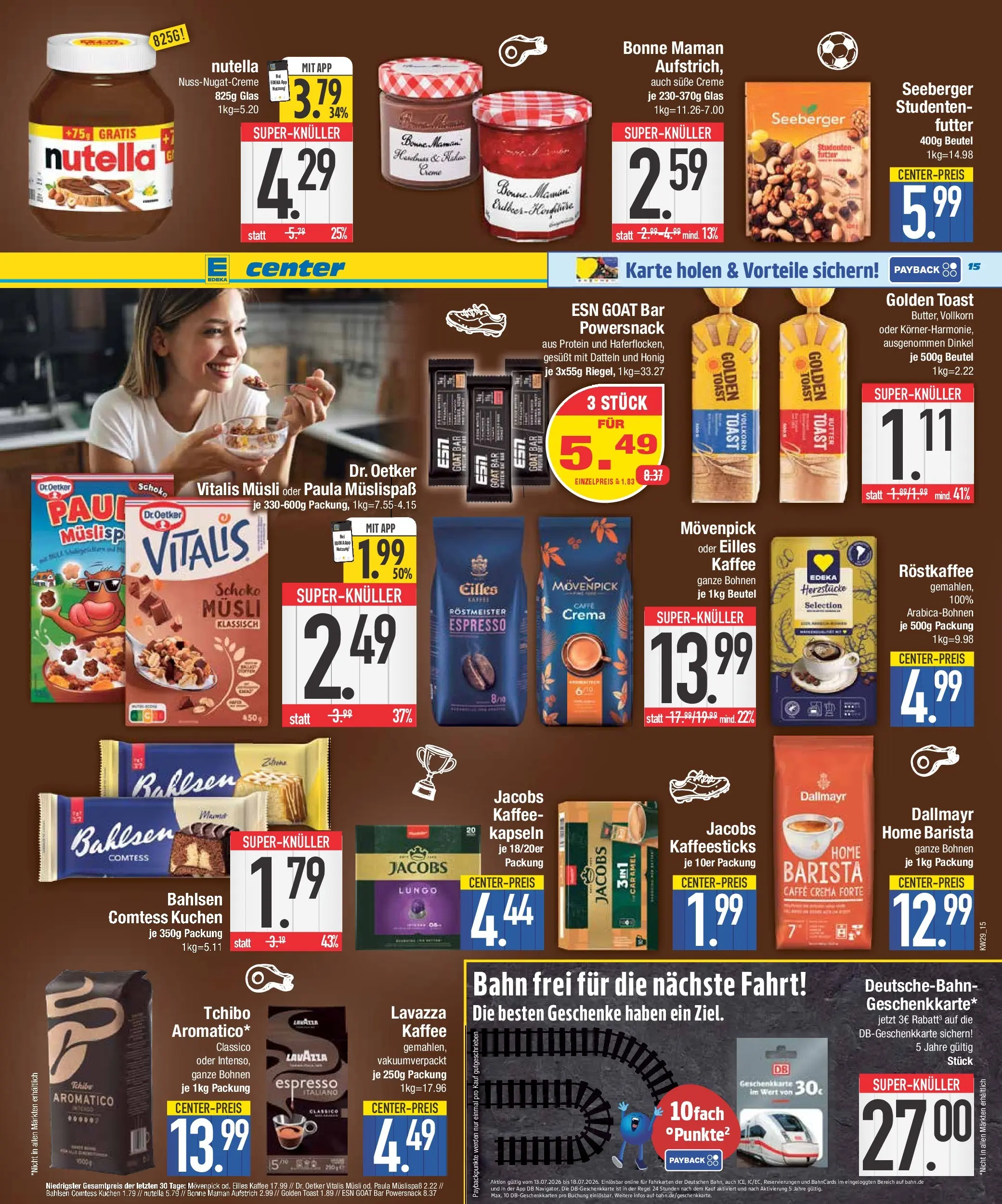 Edeka prospekt Abensberg (ab 12.07.2026) » Angebote Online | Seite: 15 | Produkte: Lavazza, Creme, Nutella, Bonne maman