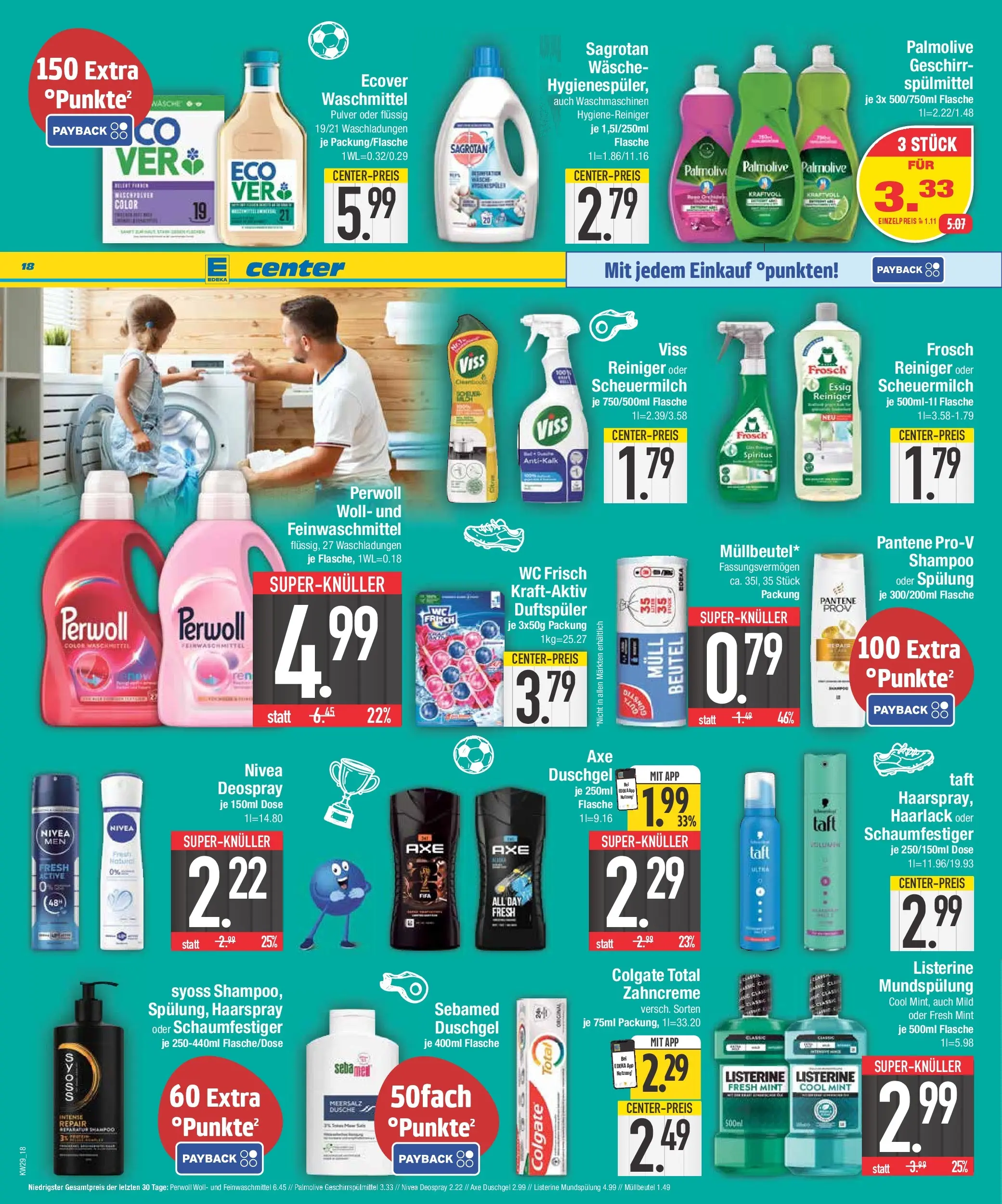 Edeka prospekt Abensberg (ab 12.07.2026) » Angebote Online | Seite: 18 | Produkte: Dusche, Wc frisch, Axe, Deospray