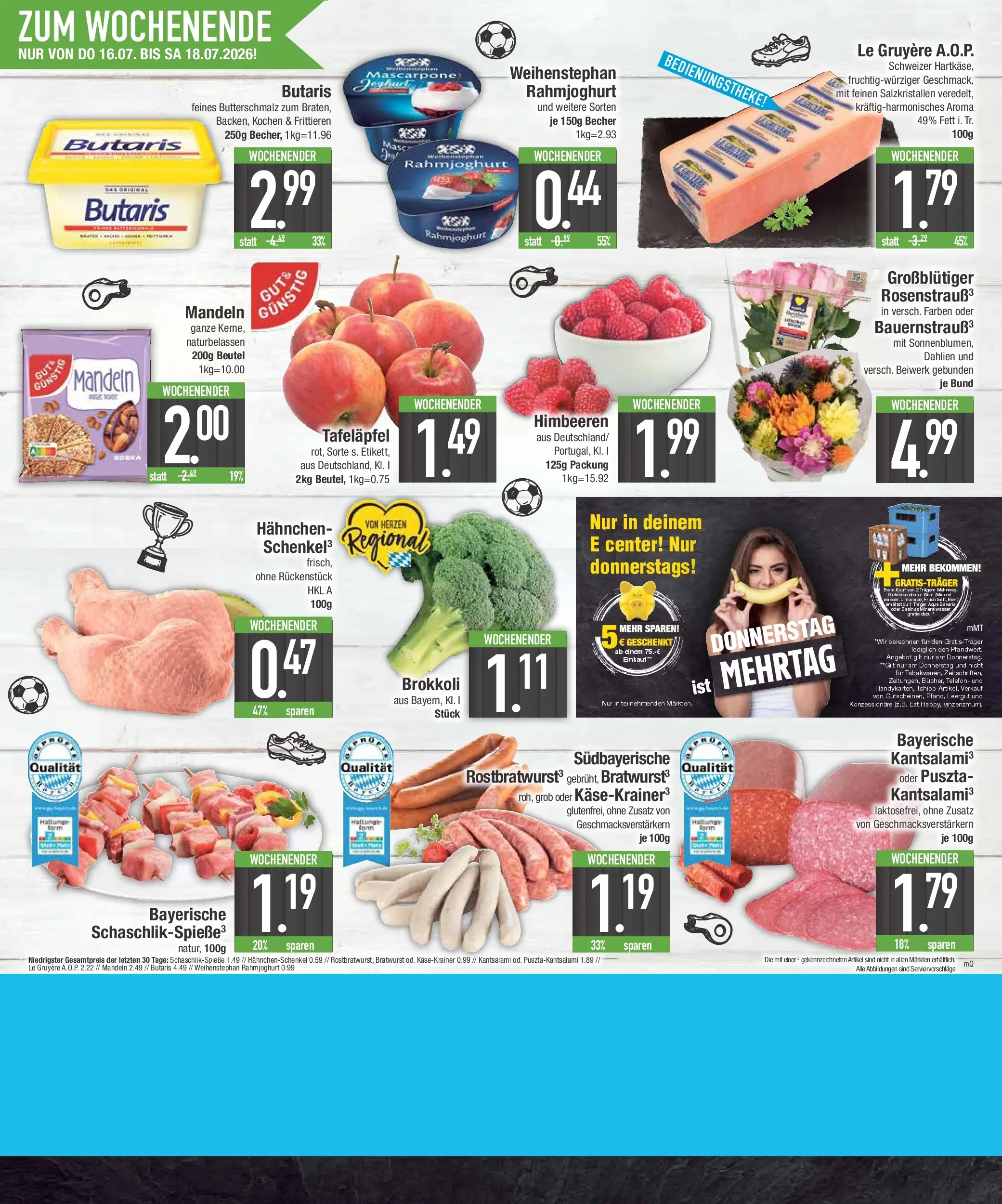 E center Prospekt Schwabmünchen (ab 12.07.2026) zum Blättern | Seite: 26 | Produkte: Himbeeren, Bier, Bratwurst, Telefon