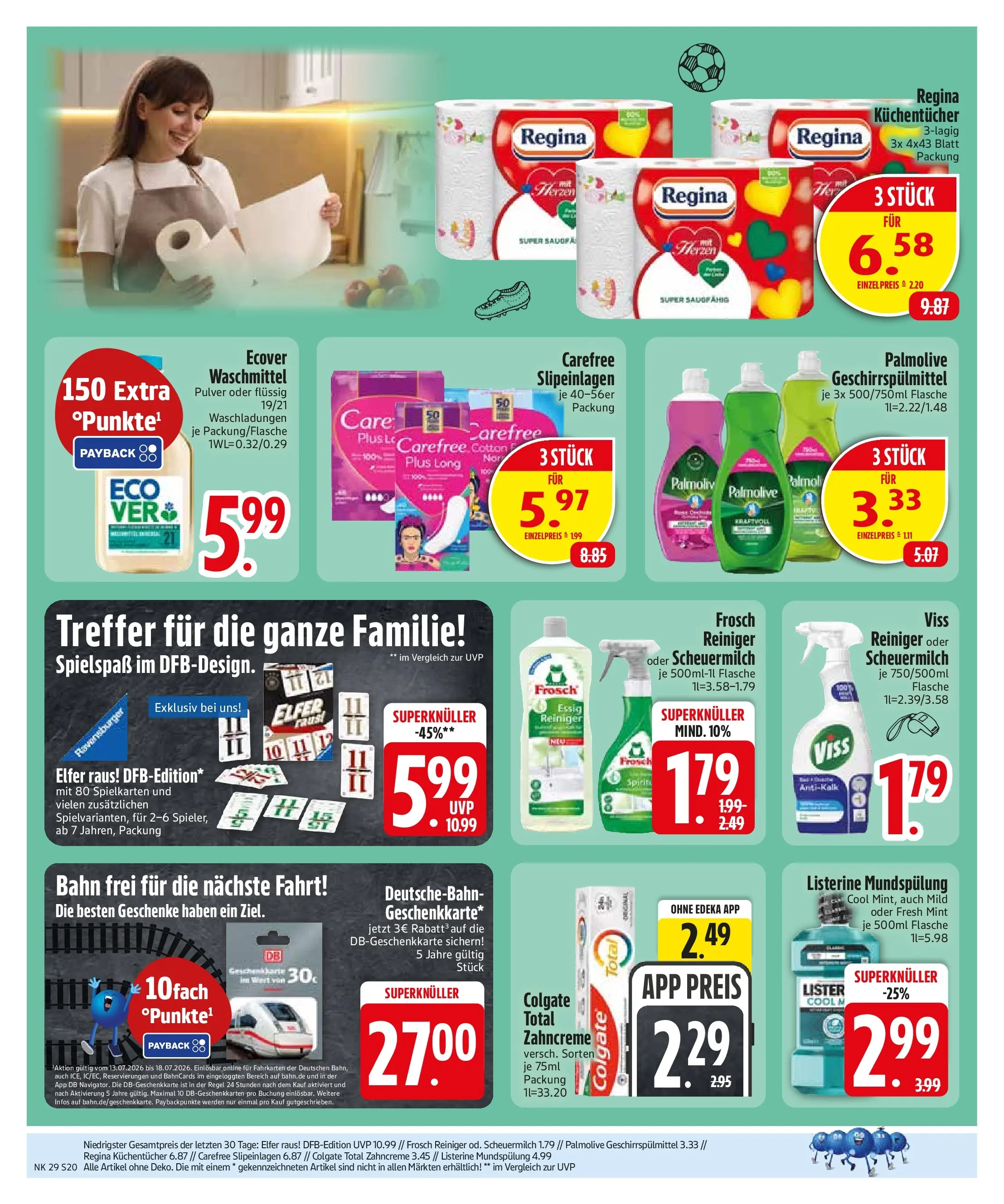 Edeka prospekt Monheim (ab 12.07.2026) » Angebote Online | Seite: 22 | Produkte: Essig, Waschmittel, Geschirrspülmittel, Listerine
