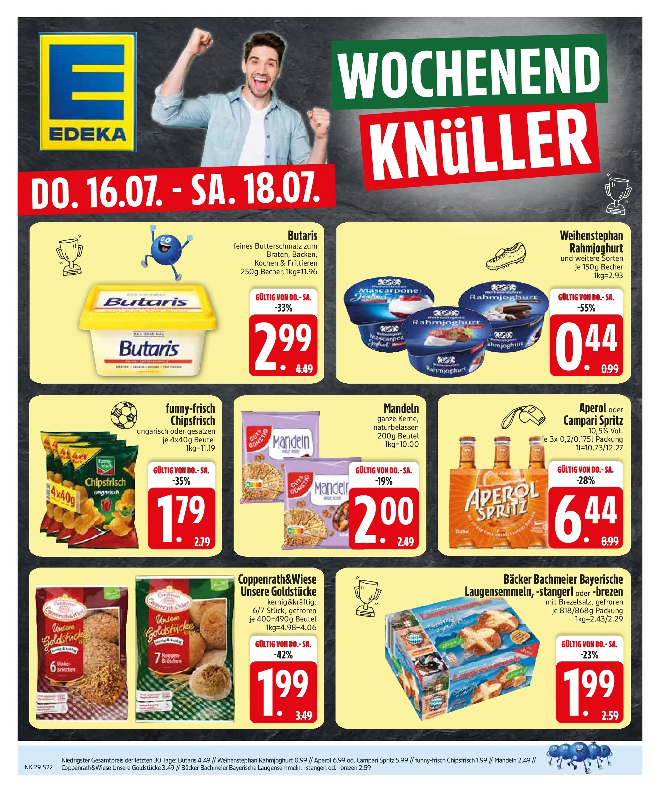 Edeka prospekt Monheim (ab 12.07.2026) » Angebote Online | Seite: 24 | Produkte: Butterschmalz, Mascarpone, Mandeln, Aperol