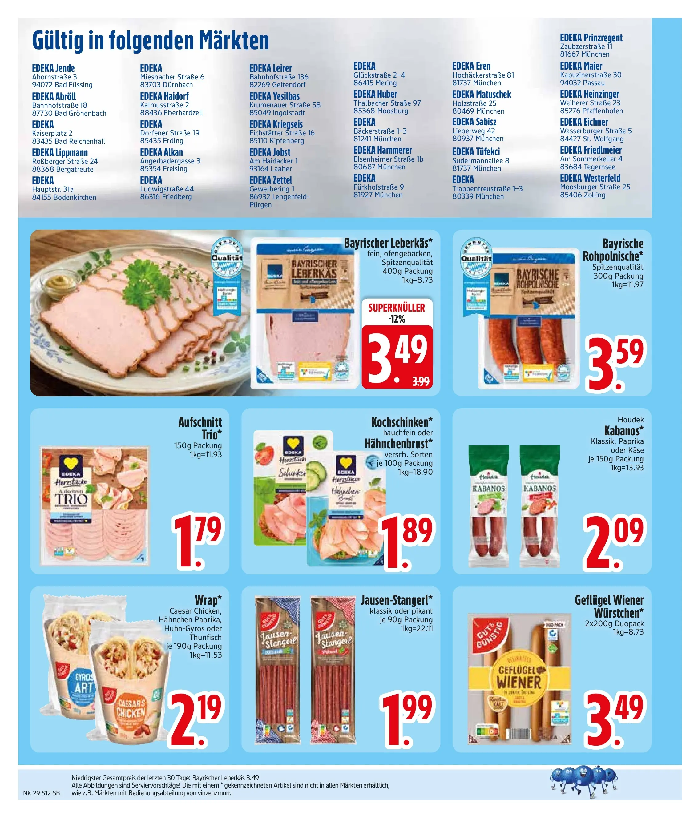 Edeka prospekt Sauerlach (ab 13.07.2026) » Angebote Online | Seite: 14 | Produkte: Käse, Thunfisch, Bad, Gyros