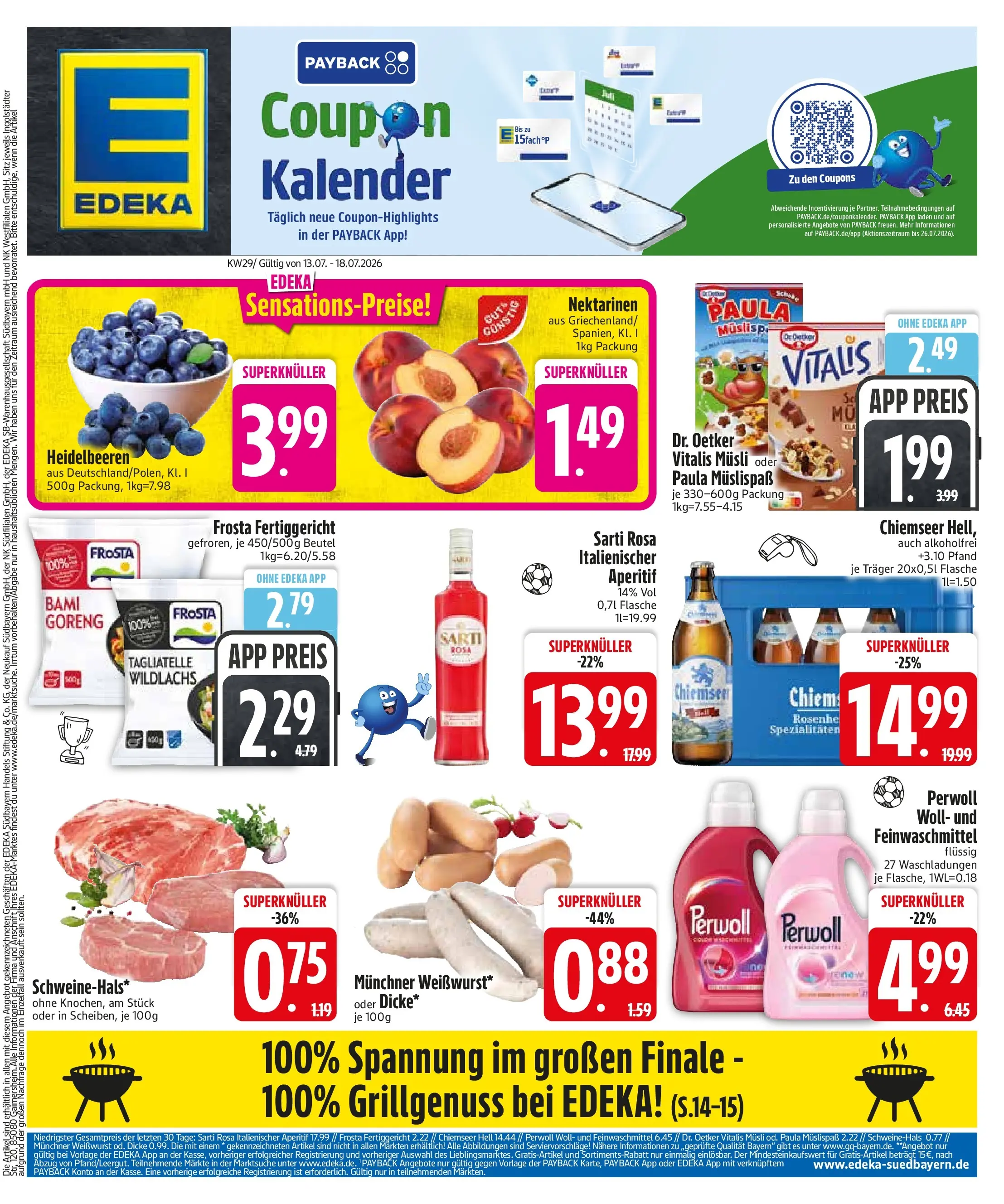 Edeka prospekt Monheim (ab 12.07.2026) » Angebote Online | Seite: 3 | Produkte: Musli, Perwoll, Frosta, Heidelbeeren