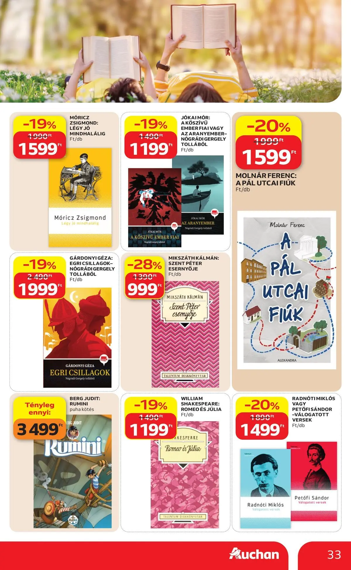 Auchan akciós újság Miskolc - 2026.07.09. -tól/töl > akció, lapozható szórólap 🛍️ | Oldal: 33