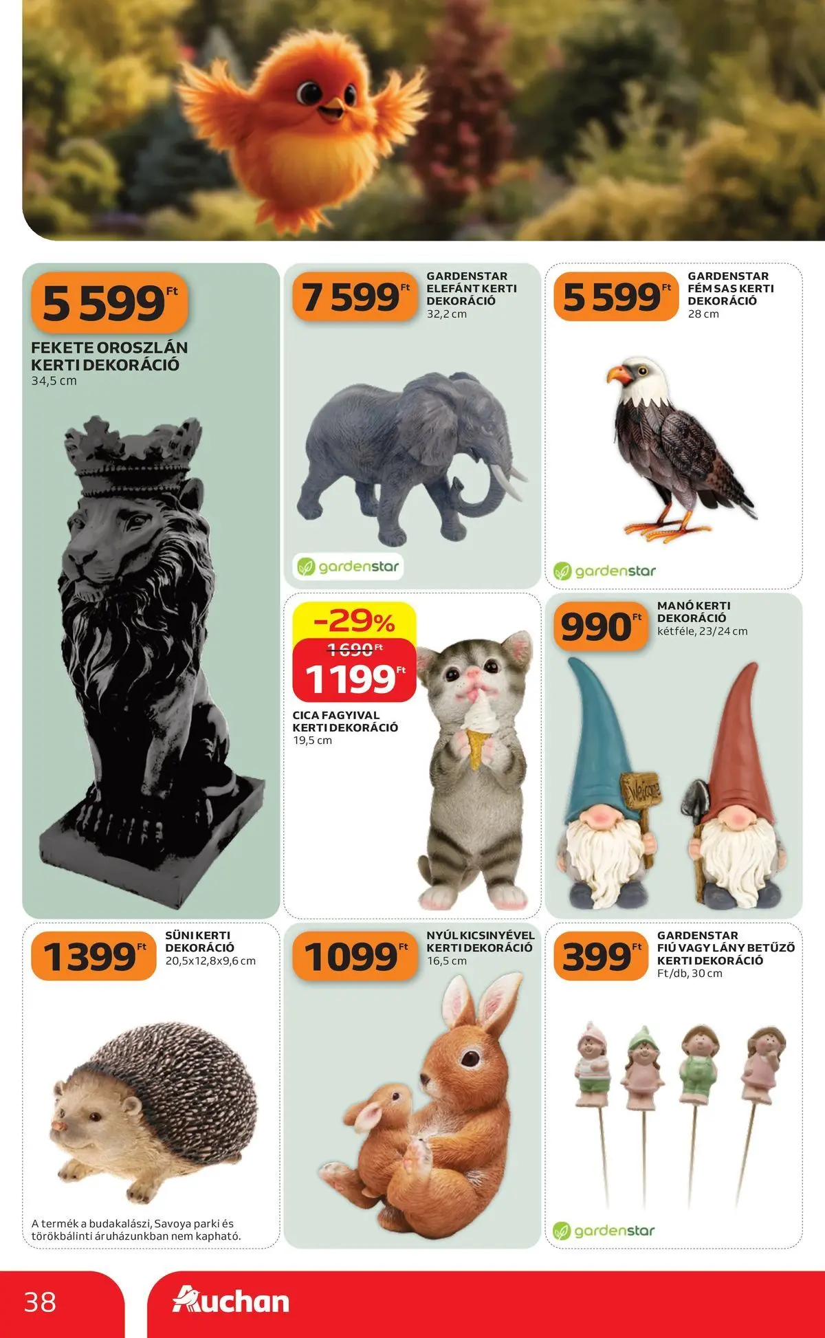Auchan akciós újság Miskolc - 2026.07.09. -tól/töl > akció, lapozható szórólap 🛍️ | Oldal: 38 | Termékek: Fagyi, Dekoráció